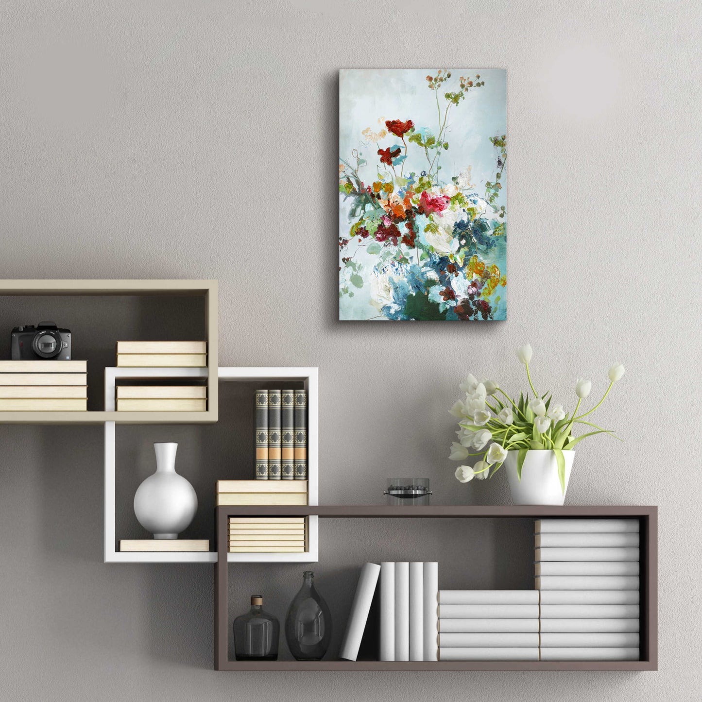 Epic Art 'Abstract Floral 1' by Design Fabrikken, Acrylic Glass Wall Art,16x24