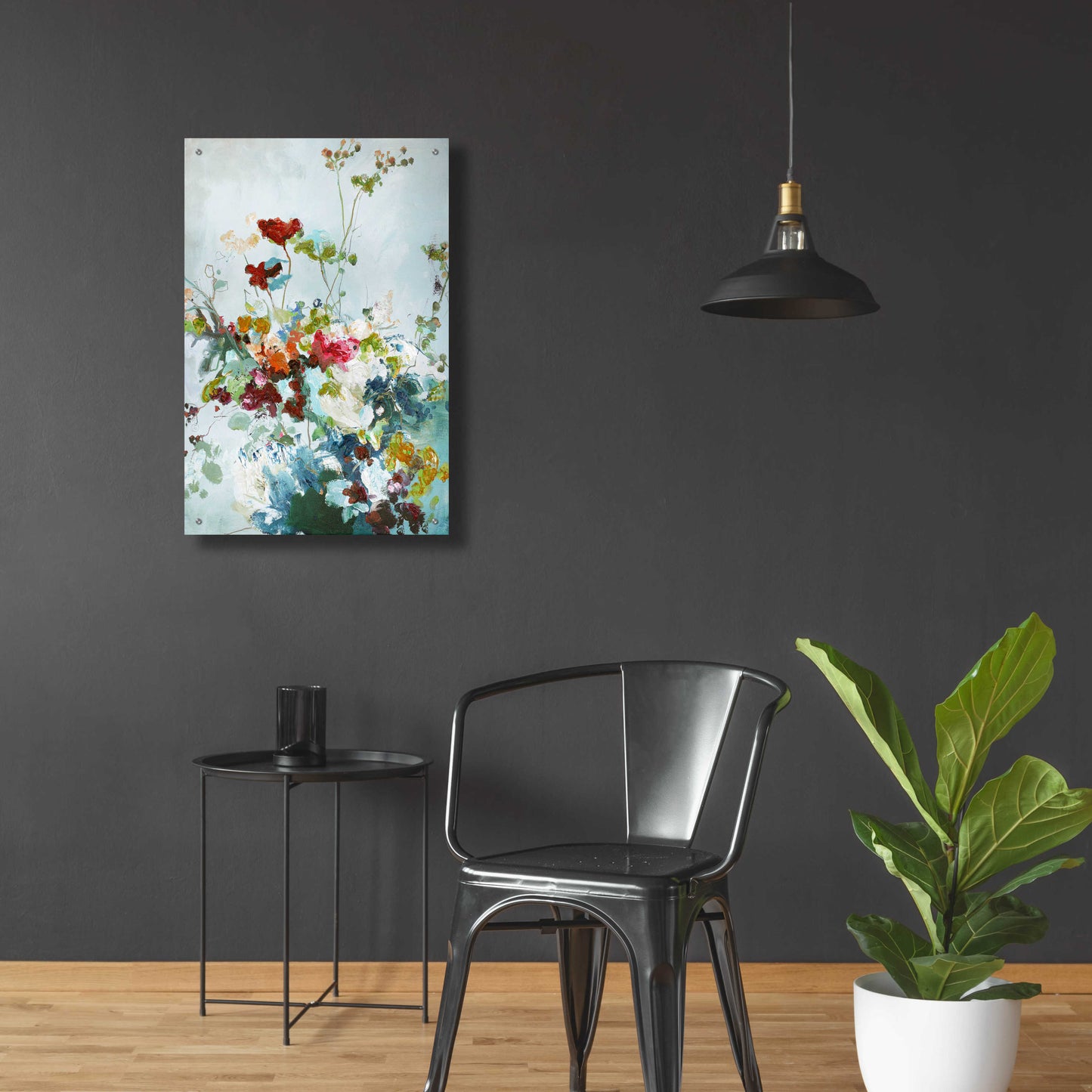 Epic Art 'Abstract Floral 1' by Design Fabrikken, Acrylic Glass Wall Art,24x36