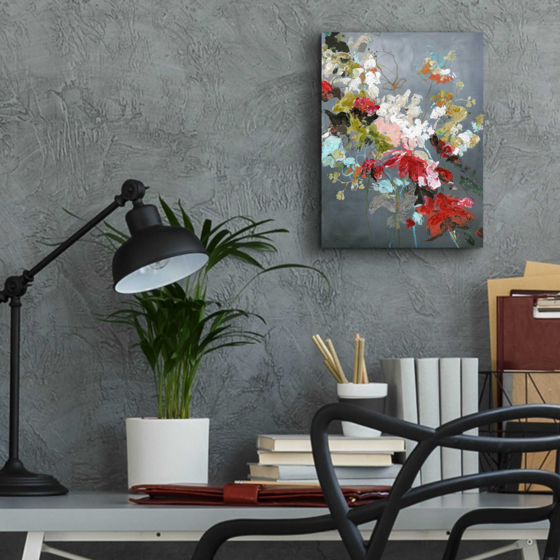 Epic Art 'Abstract Floral 2' by Design Fabrikken, Acrylic Glass Wall Art,12x16