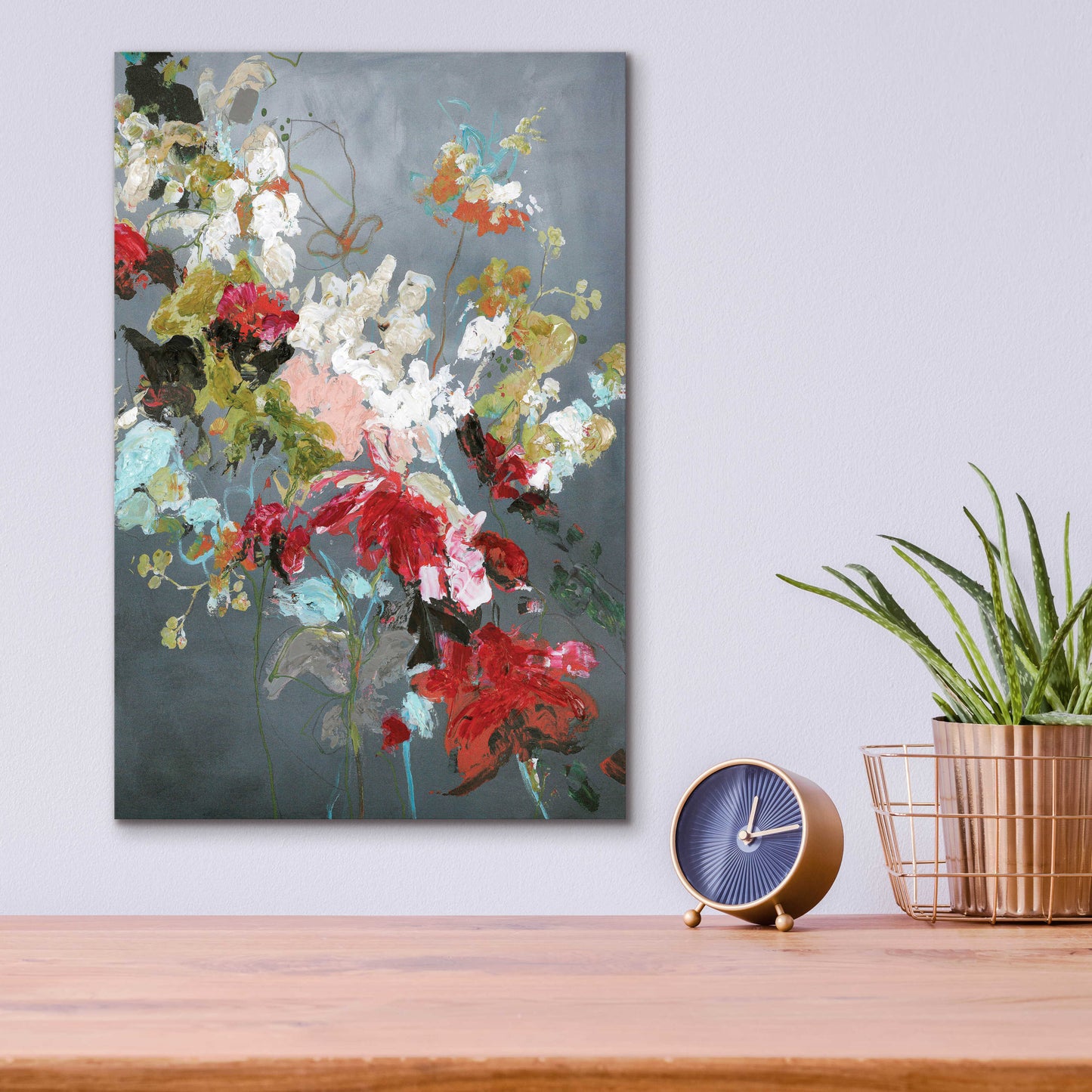 Epic Art 'Abstract Floral 2' by Design Fabrikken, Acrylic Glass Wall Art,12x16