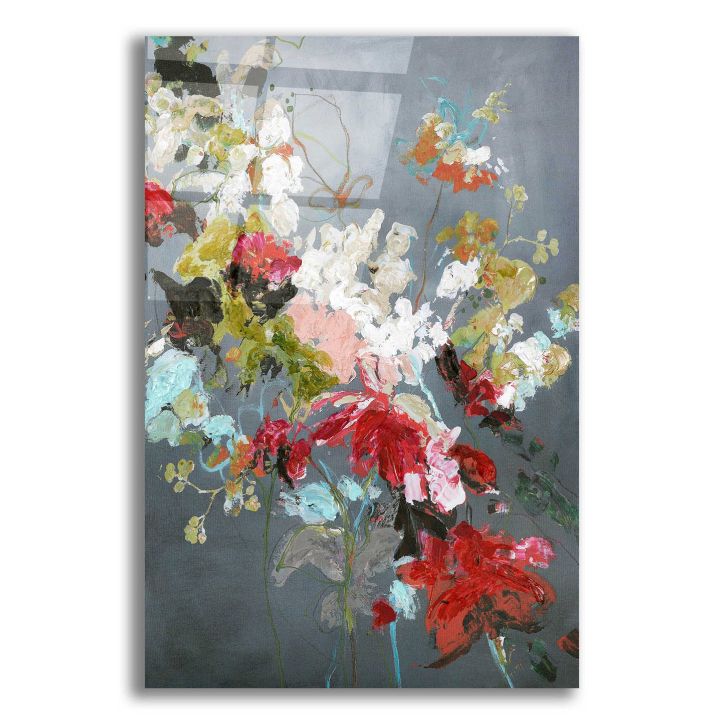 Epic Art 'Abstract Floral 2' by Design Fabrikken, Acrylic Glass Wall Art,12x16