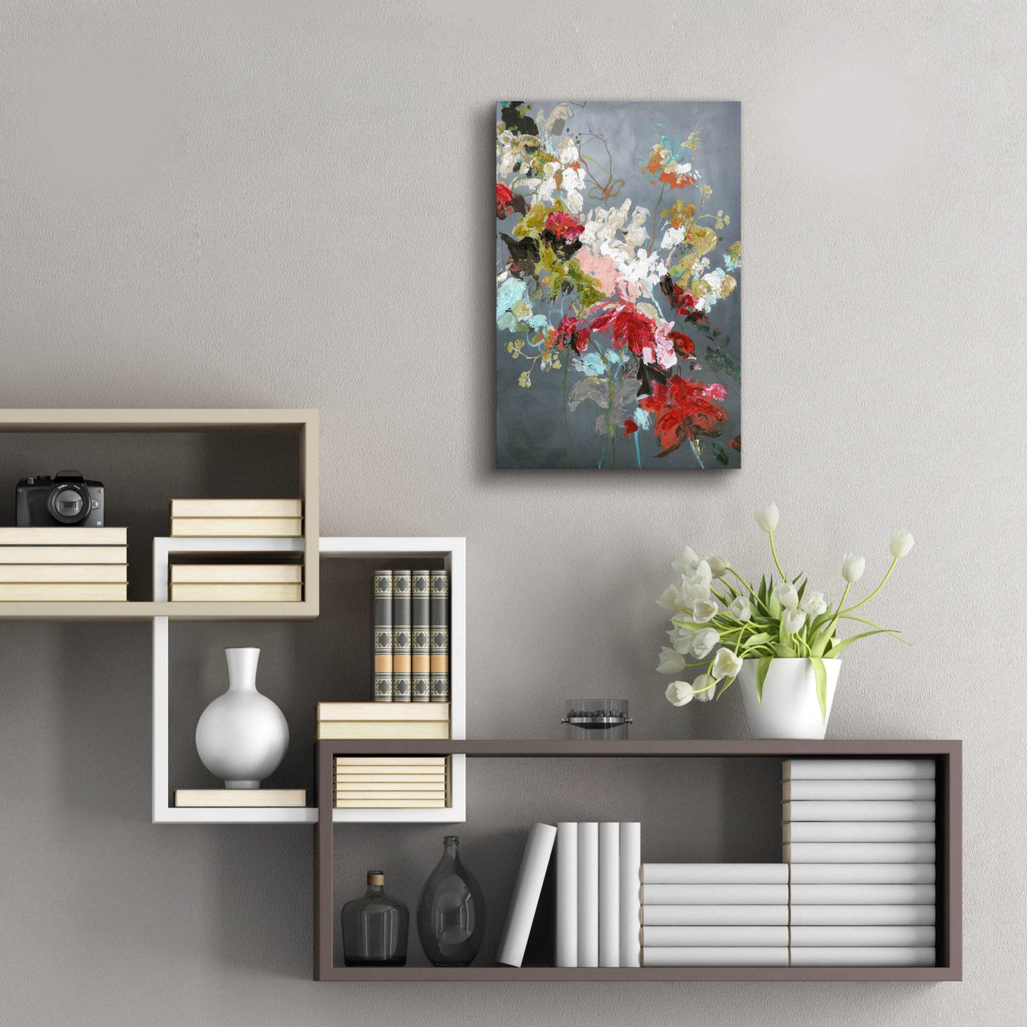 Epic Art 'Abstract Floral 2' by Design Fabrikken, Acrylic Glass Wall Art,16x24