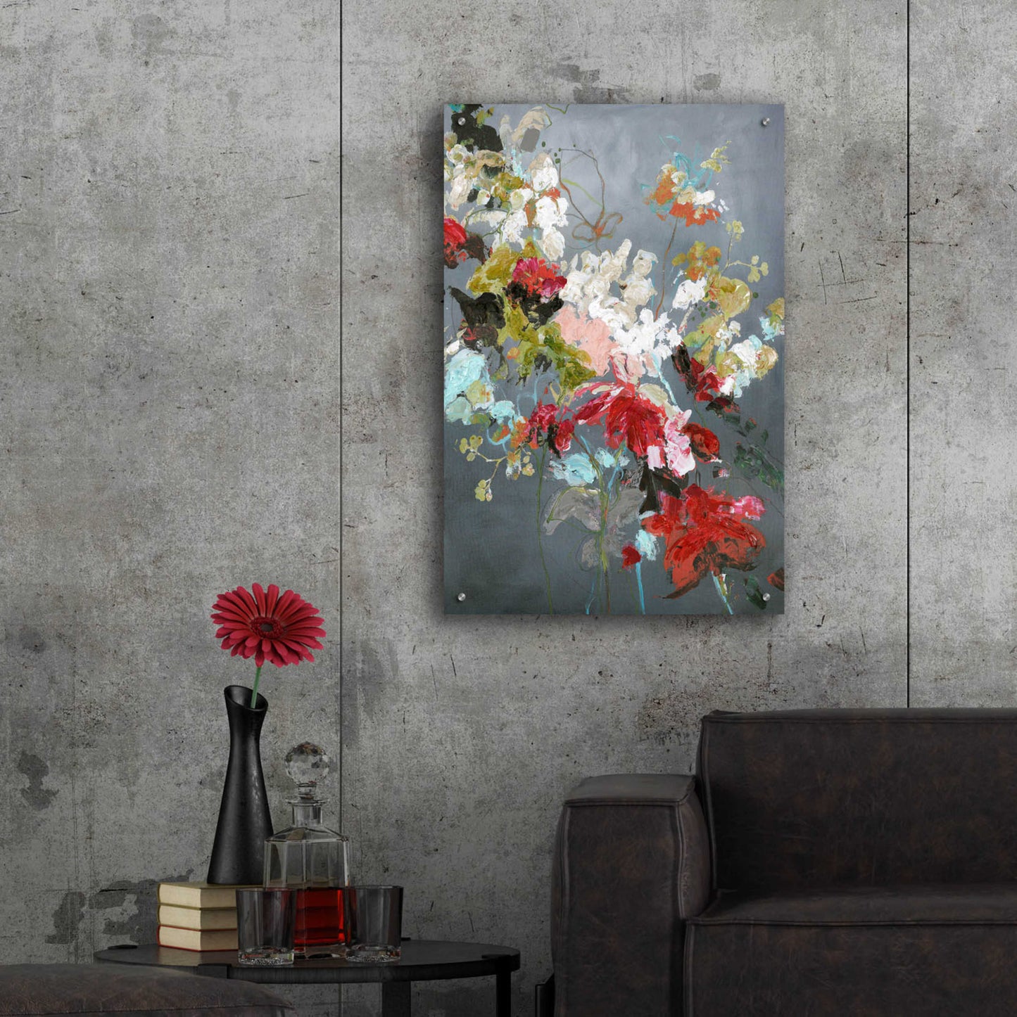 Epic Art 'Abstract Floral 2' by Design Fabrikken, Acrylic Glass Wall Art,24x36