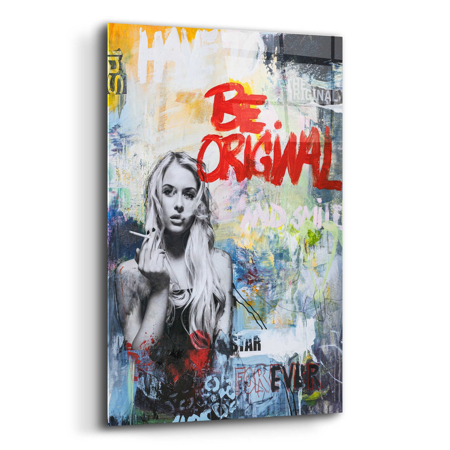 Epic Art 'Be Original' by Design Fabrikken, Acrylic Glass Wall Art,16x24