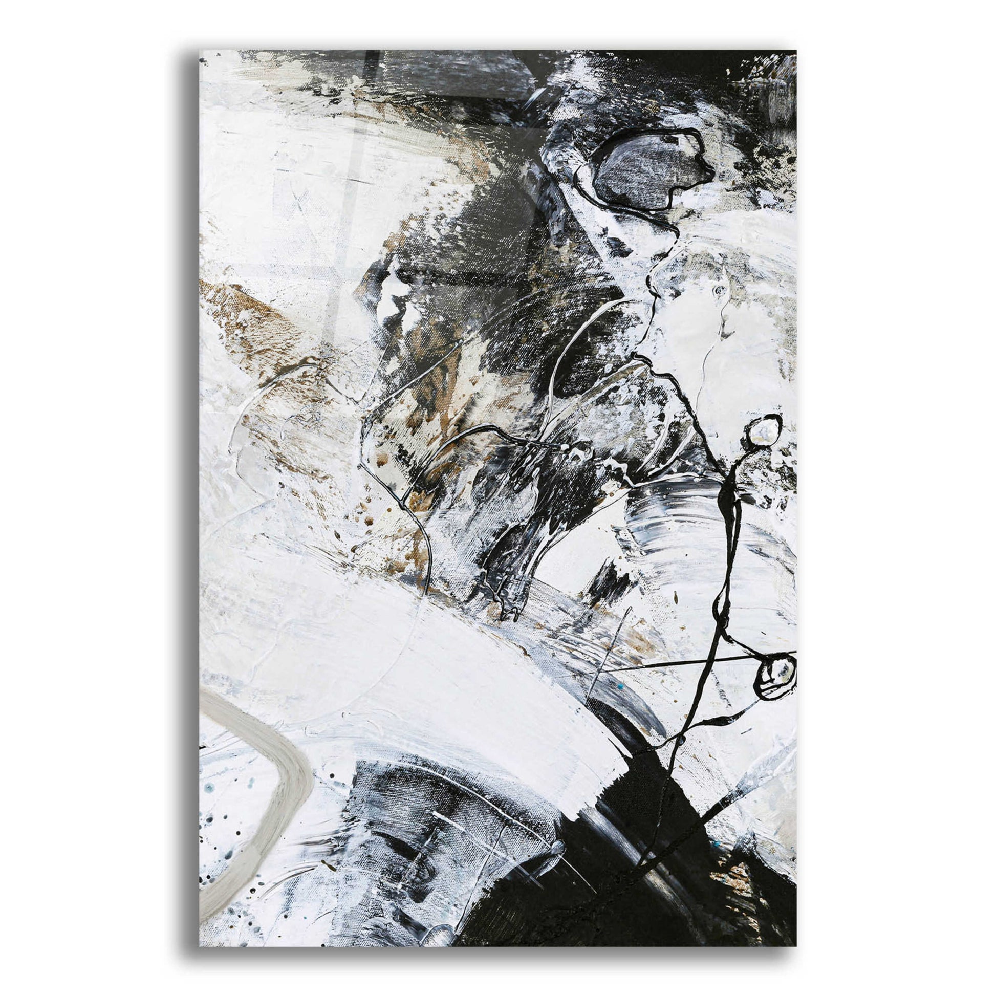 Epic Art 'Black and White 1' by Design Fabrikken, Acrylic Glass Wall Art,12x16