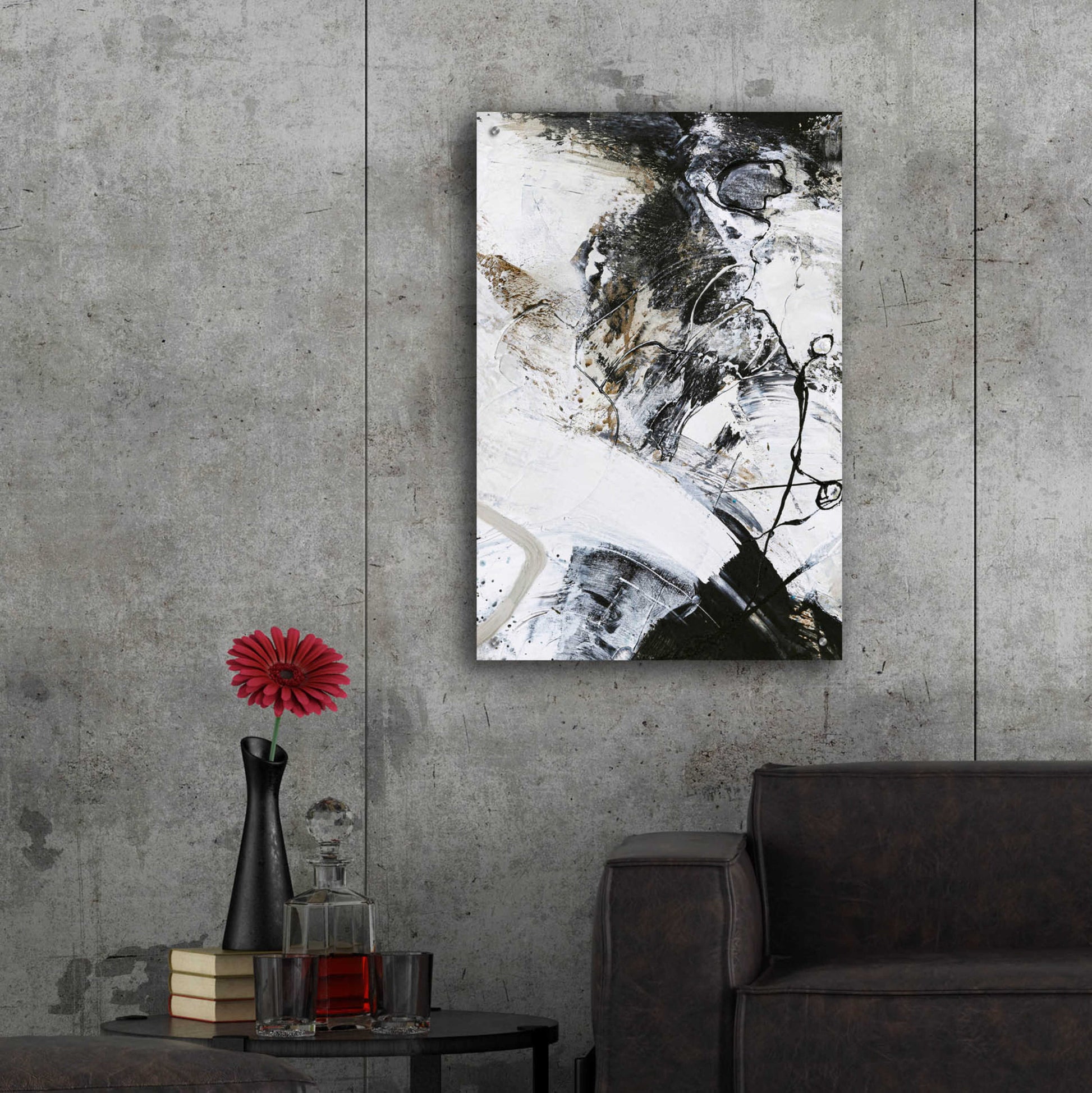 Epic Art 'Black and White 1' by Design Fabrikken, Acrylic Glass Wall Art,24x36