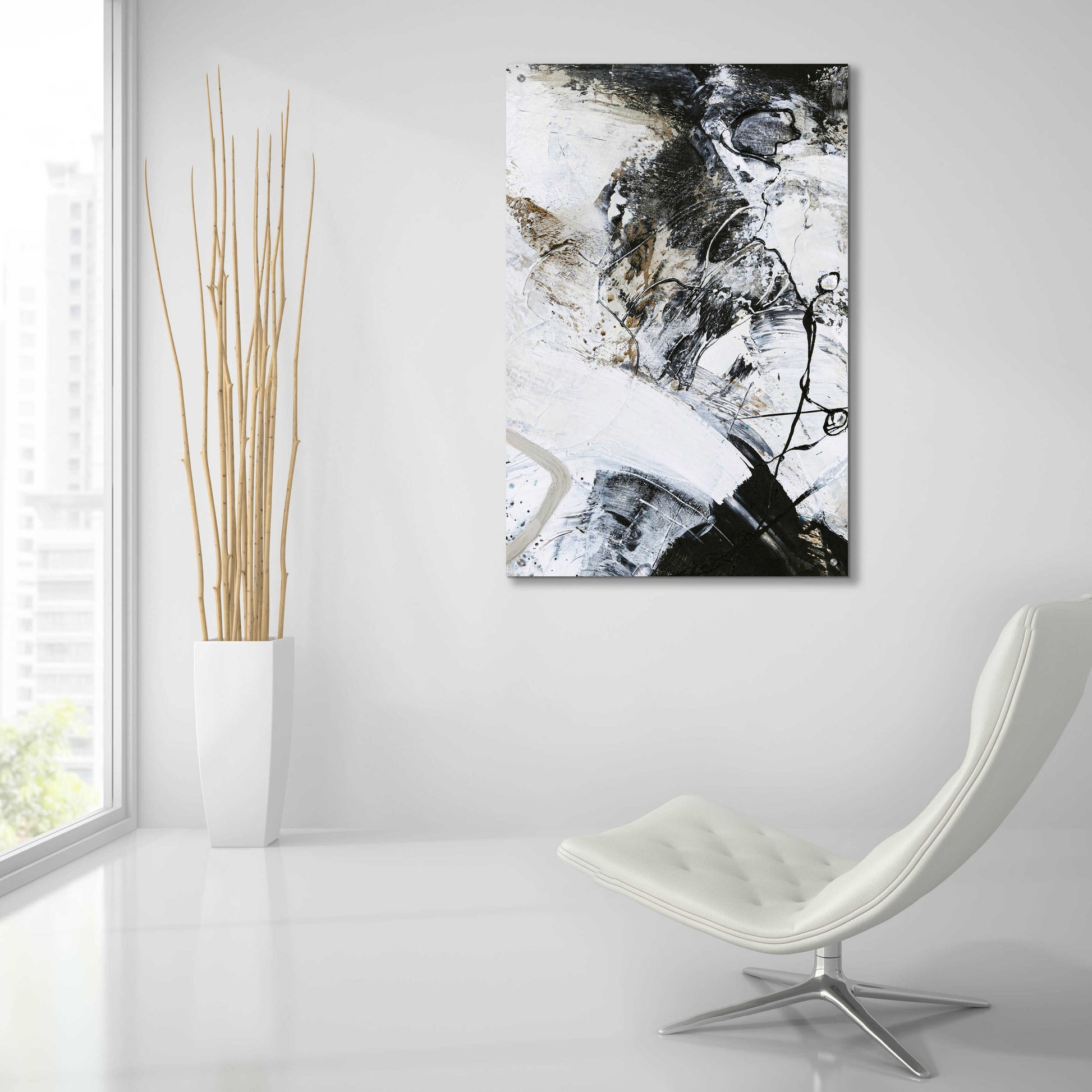 Epic Art 'Black and White 1' by Design Fabrikken, Acrylic Glass Wall Art,24x36