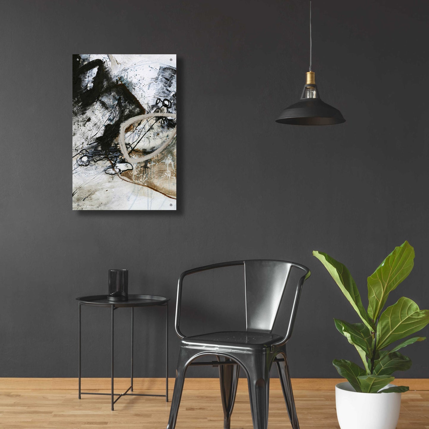 Epic Art 'Black and White 2' by Design Fabrikken, Acrylic Glass Wall Art,24x36