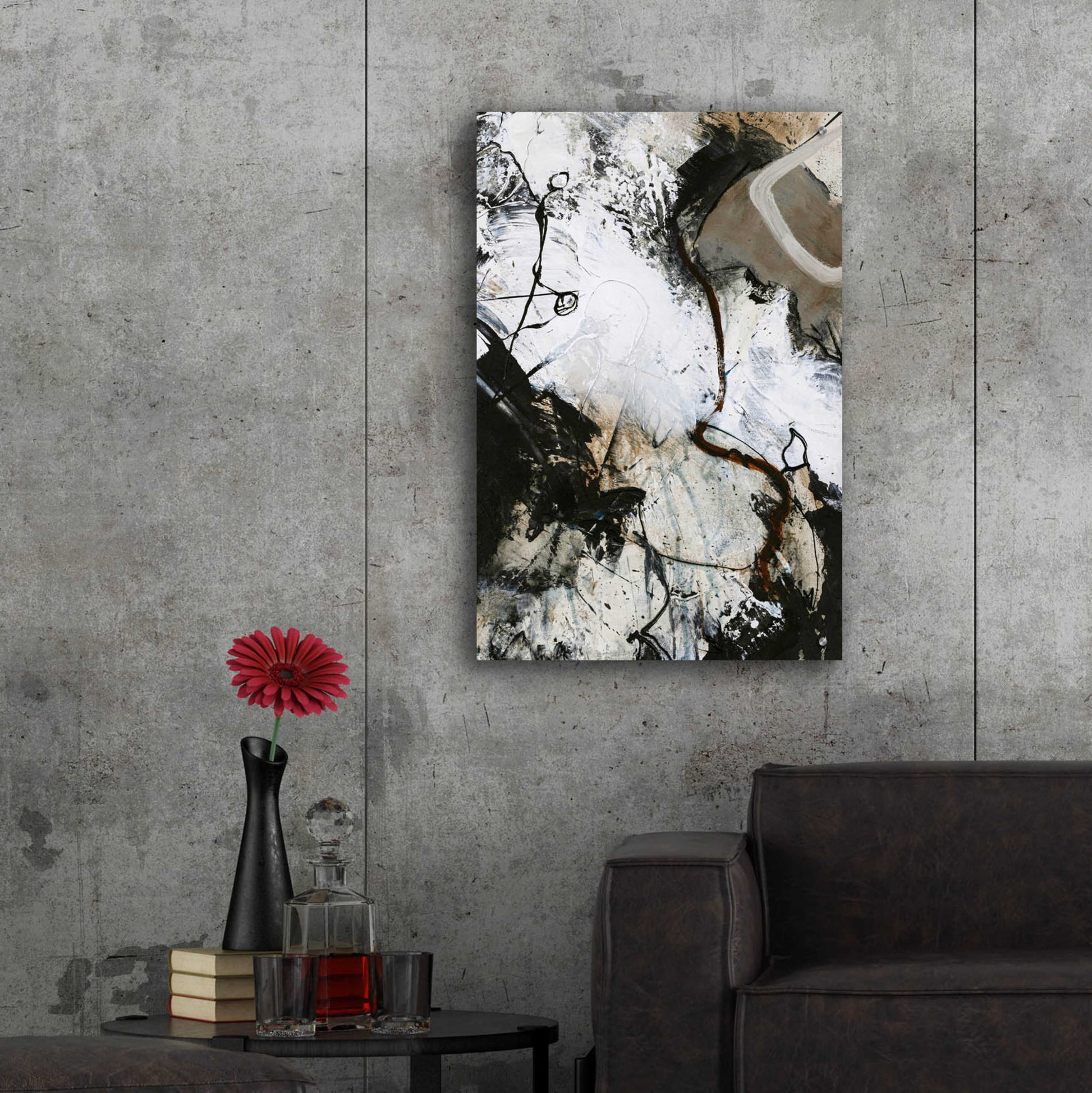 Epic Art 'Black and White 3' by Design Fabrikken, Acrylic Glass Wall Art,24x36