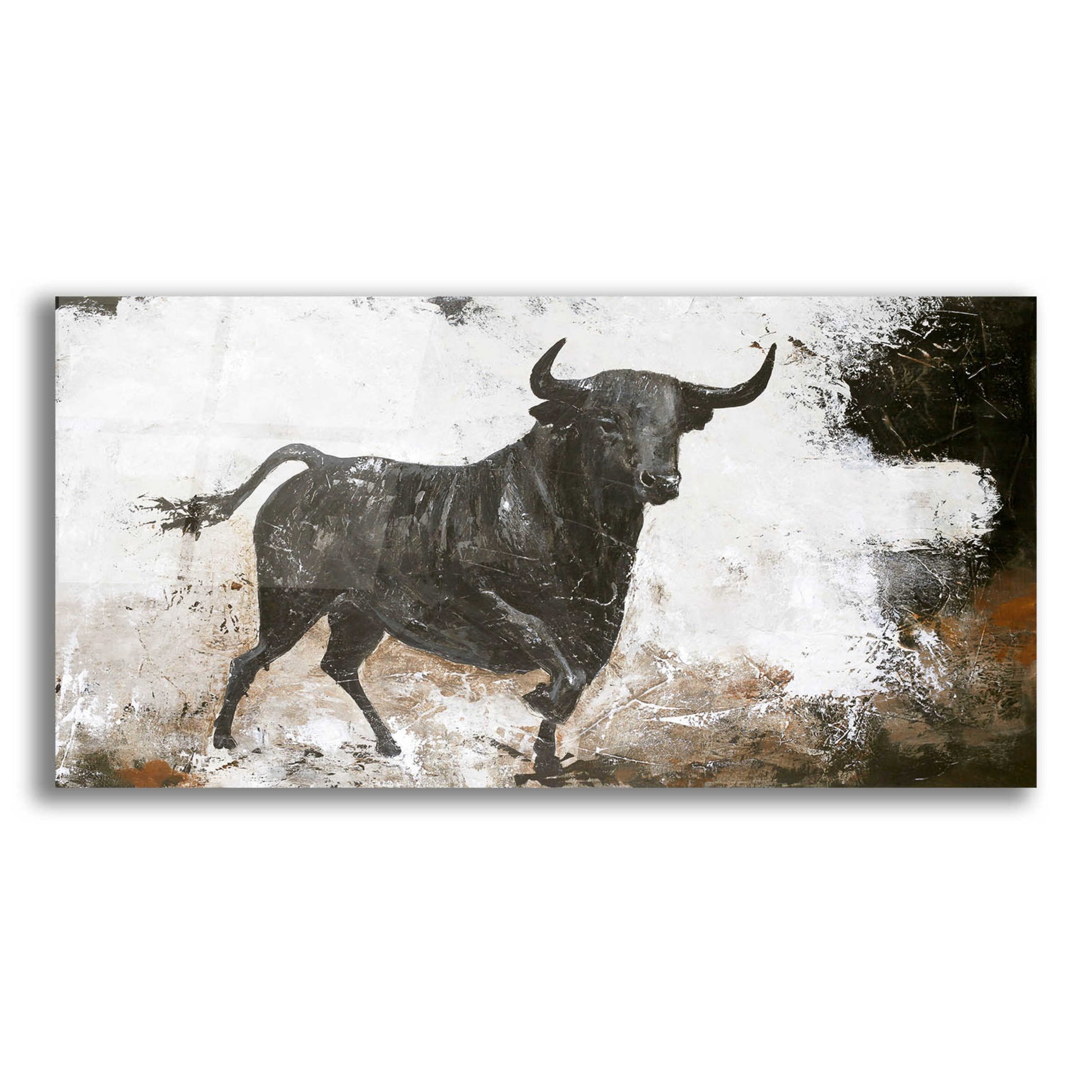 Epic Art 'Black Bull' by Design Fabrikken, Acrylic Glass Wall Art,24x12