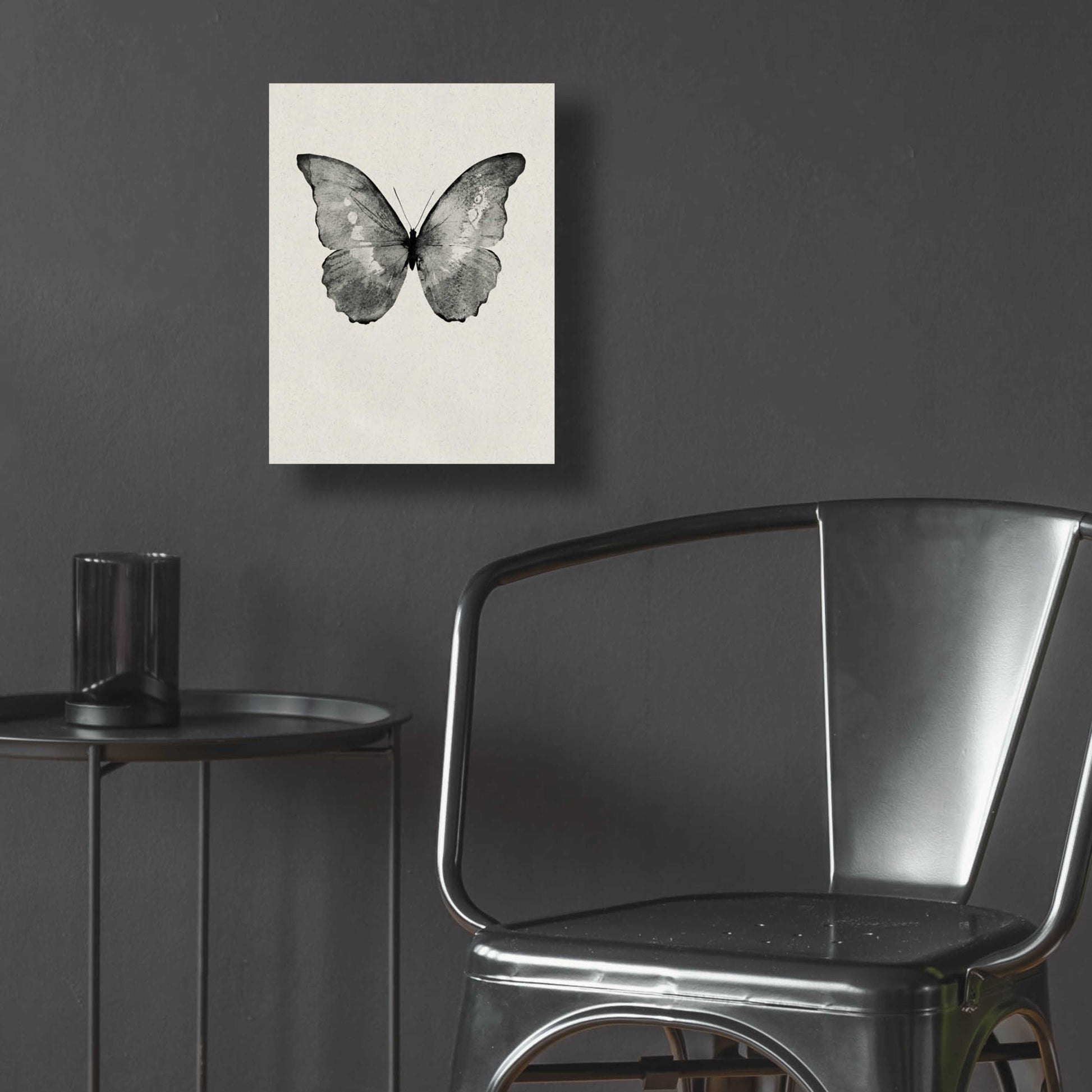 Epic Art 'Black Butterfly on Tan' by Design Fabrikken, Acrylic Glass Wall Art,12x16