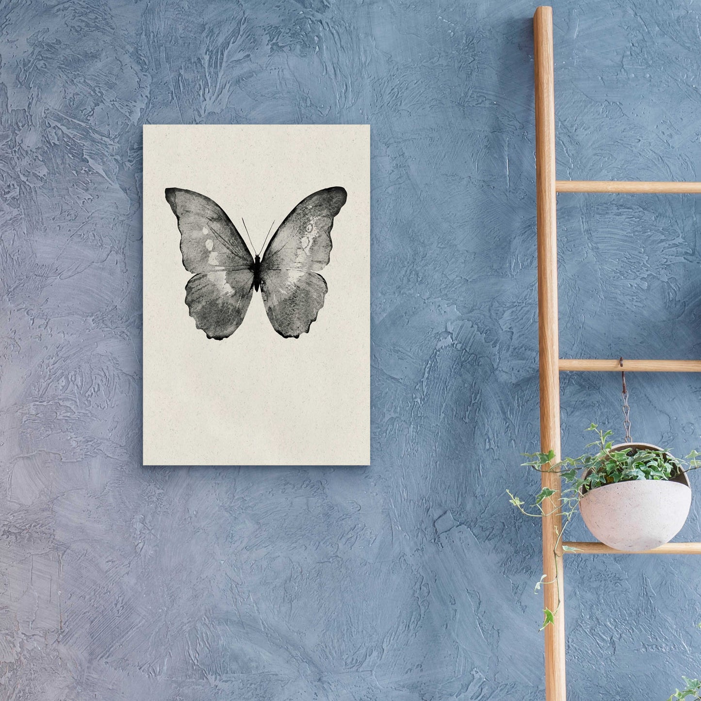 Epic Art 'Black Butterfly on Tan' by Design Fabrikken, Acrylic Glass Wall Art,16x24