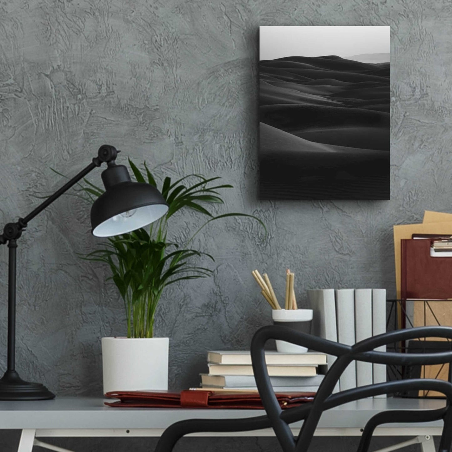 Epic Art 'Black Dunes' by Design Fabrikken, Acrylic Glass Wall Art,12x16