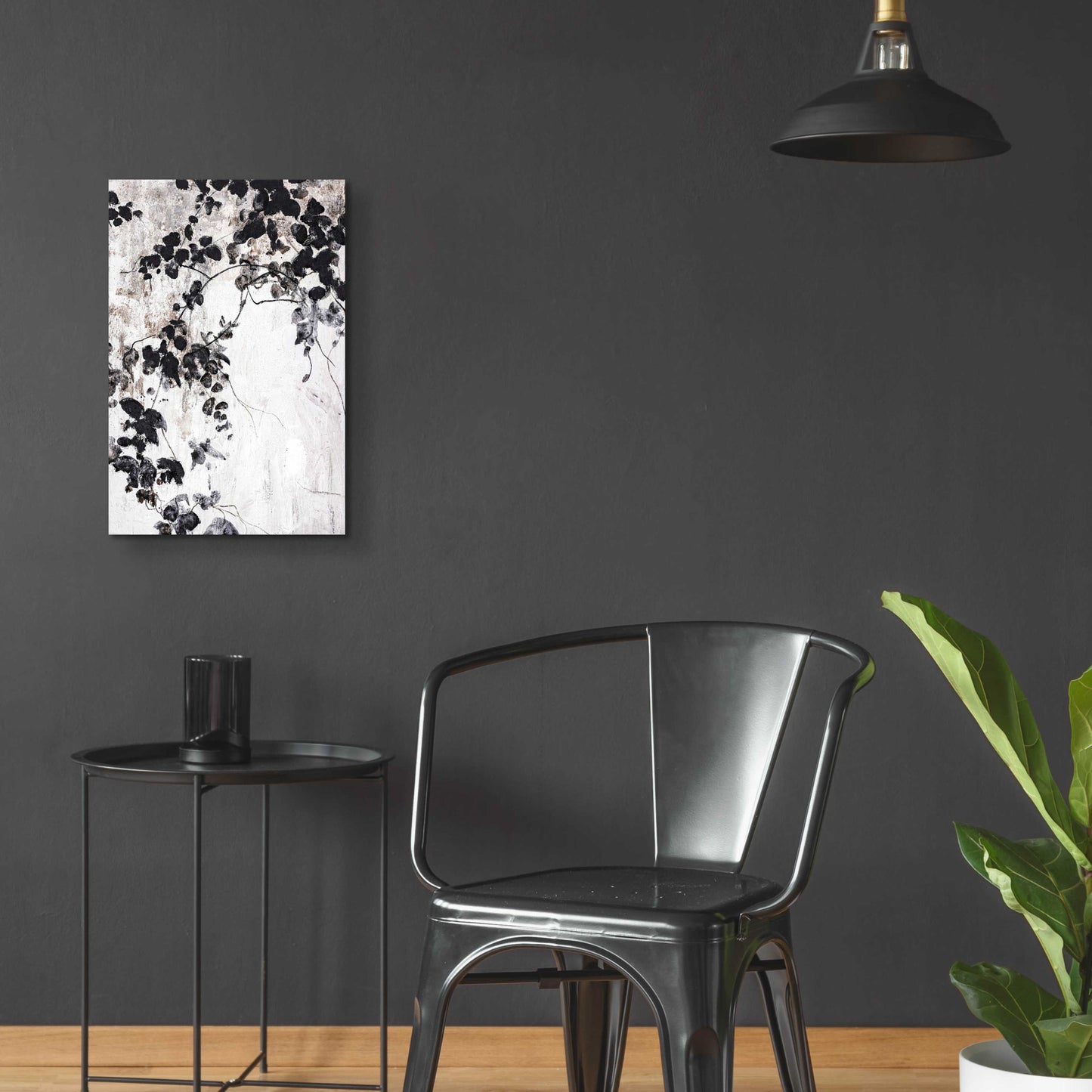 Epic Art 'Black Leaves' by Design Fabrikken, Acrylic Glass Wall Art,16x24