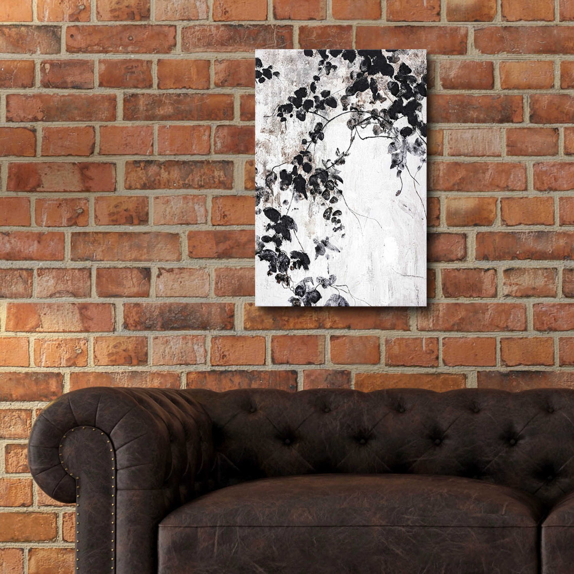 Epic Art 'Black Leaves' by Design Fabrikken, Acrylic Glass Wall Art,16x24