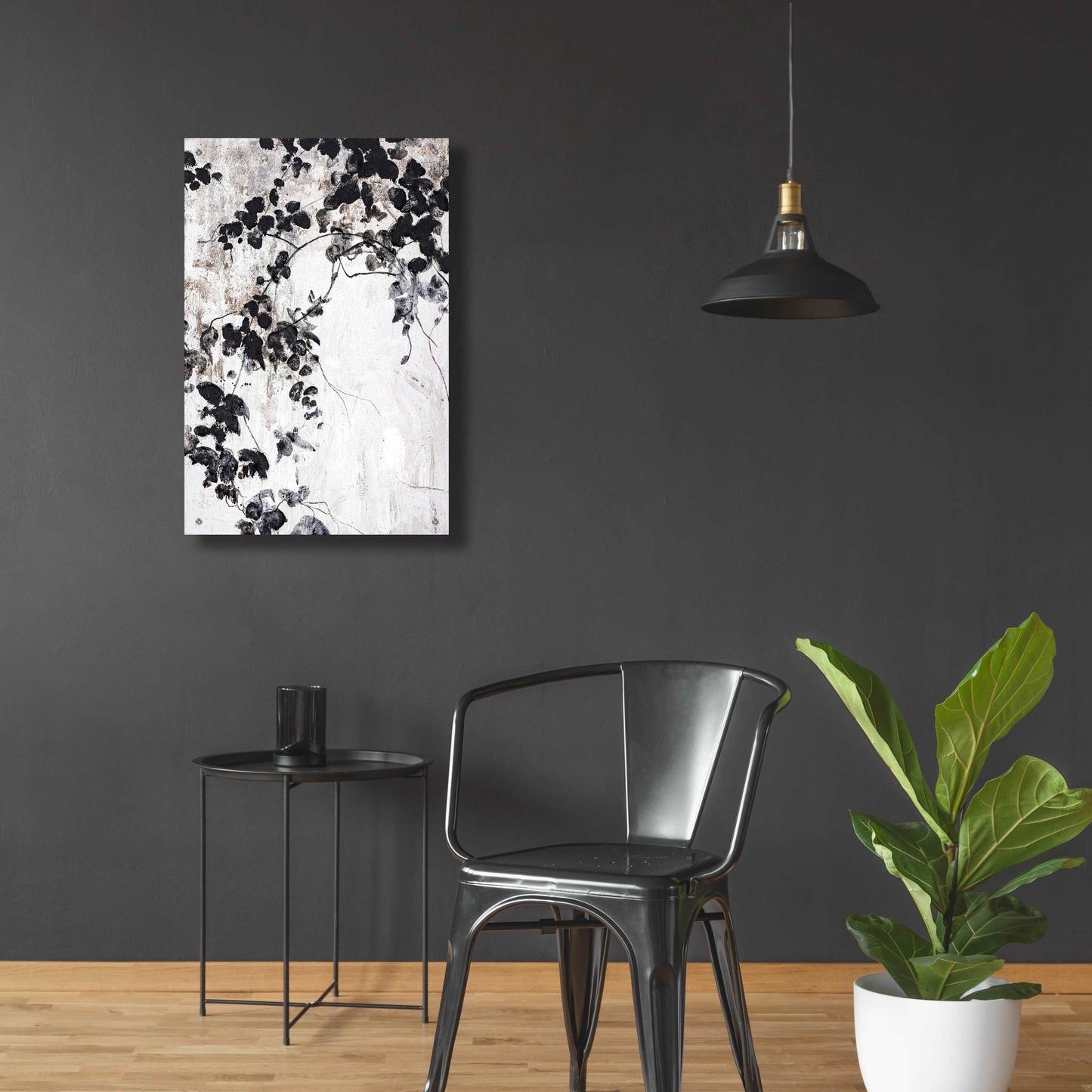 Epic Art 'Black Leaves' by Design Fabrikken, Acrylic Glass Wall Art,24x36