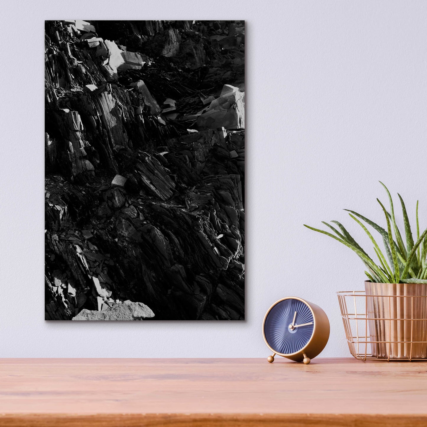 Epic Art 'Black Rock' by Design Fabrikken, Acrylic Glass Wall Art,12x16