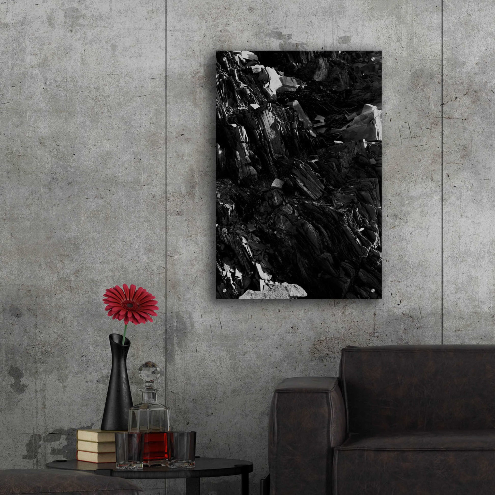 Epic Art 'Black Rock' by Design Fabrikken, Acrylic Glass Wall Art,24x36