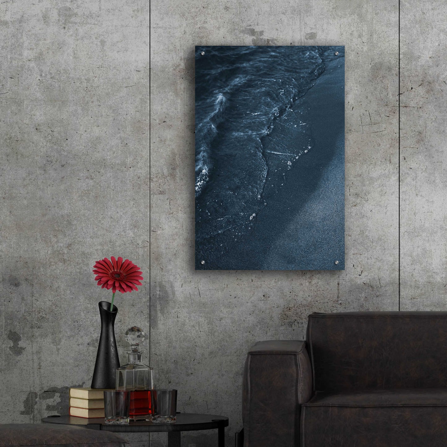 Epic Art 'Blue Beach' by Design Fabrikken, Acrylic Glass Wall Art,24x36