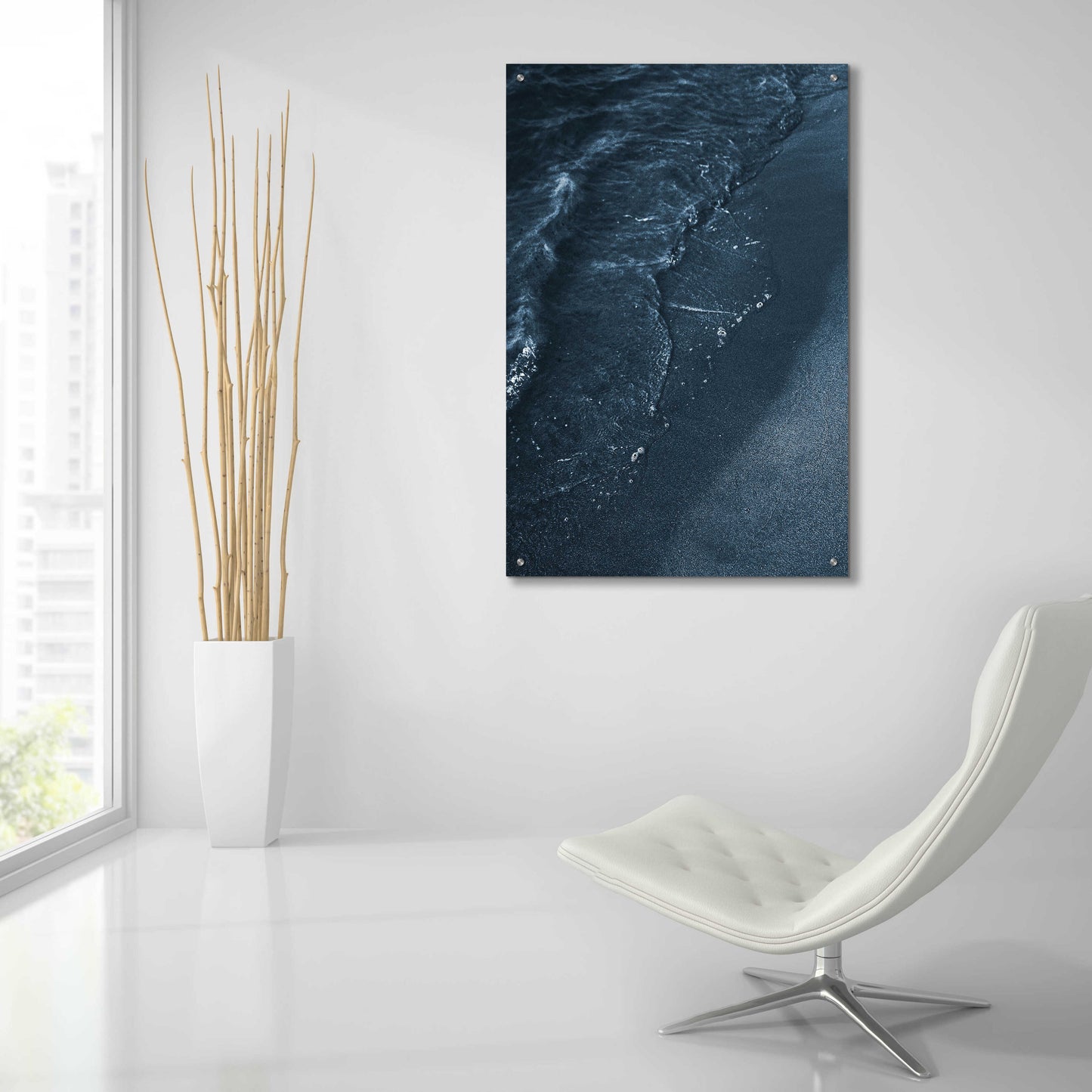 Epic Art 'Blue Beach' by Design Fabrikken, Acrylic Glass Wall Art,24x36