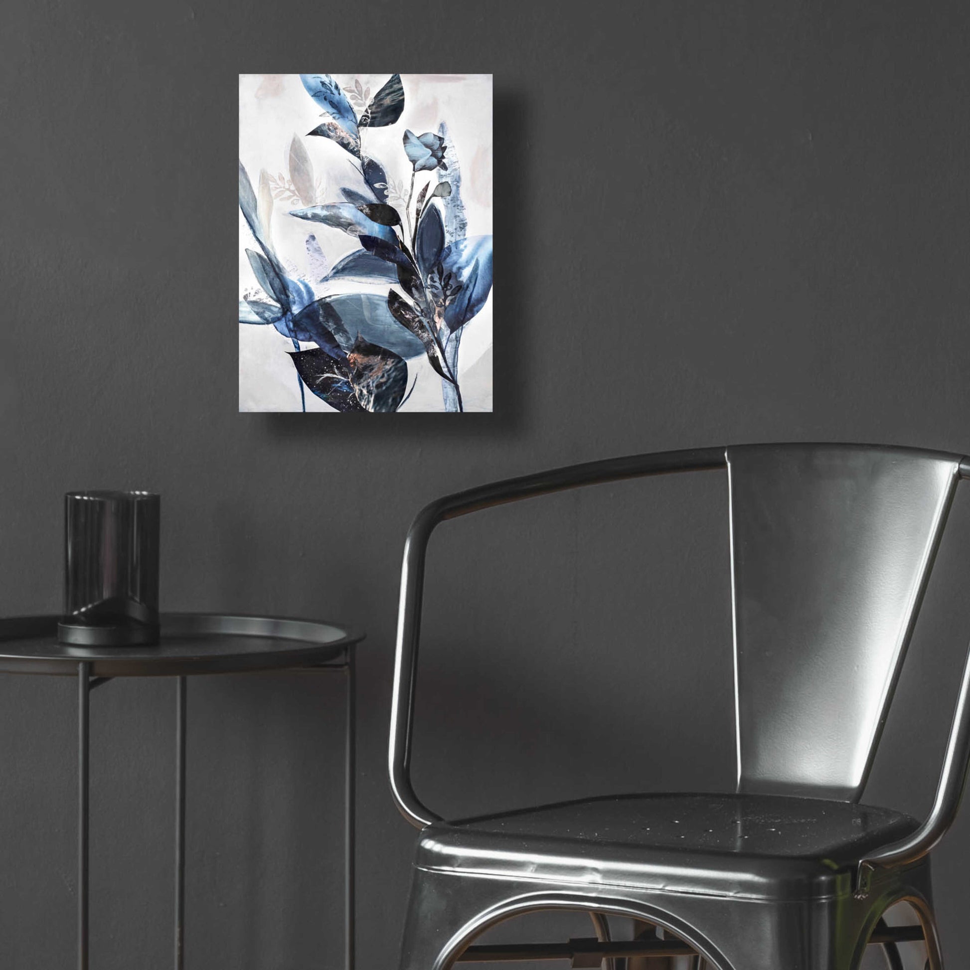 Epic Art 'Blue Leaves' by Design Fabrikken, Acrylic Glass Wall Art,12x16