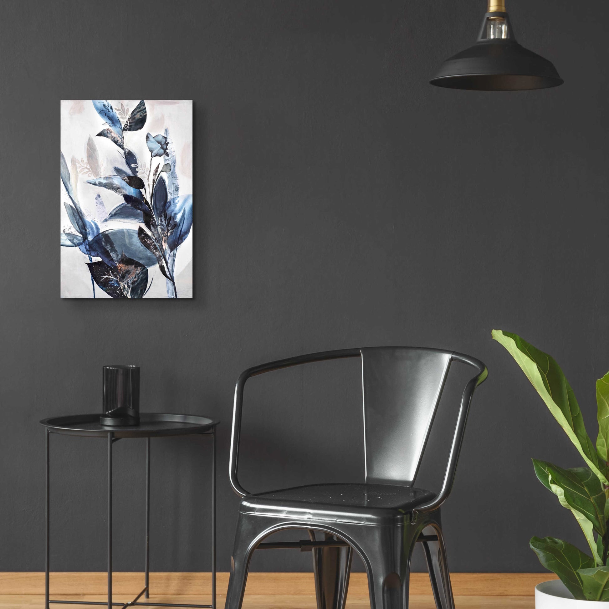 Epic Art 'Blue Leaves' by Design Fabrikken, Acrylic Glass Wall Art,16x24