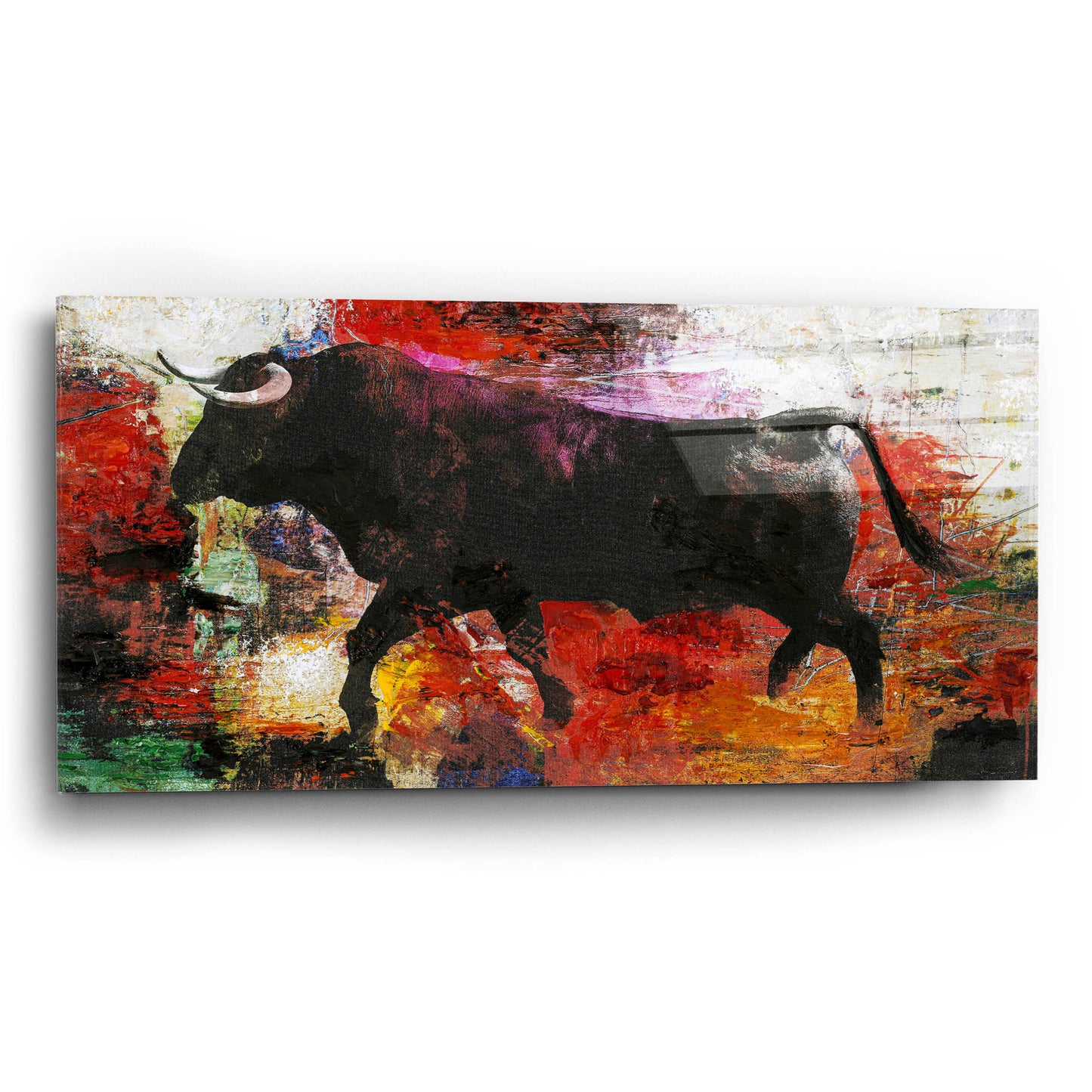 Epic Art 'Bull' by Design Fabrikken, Acrylic Glass Wall Art,24x12