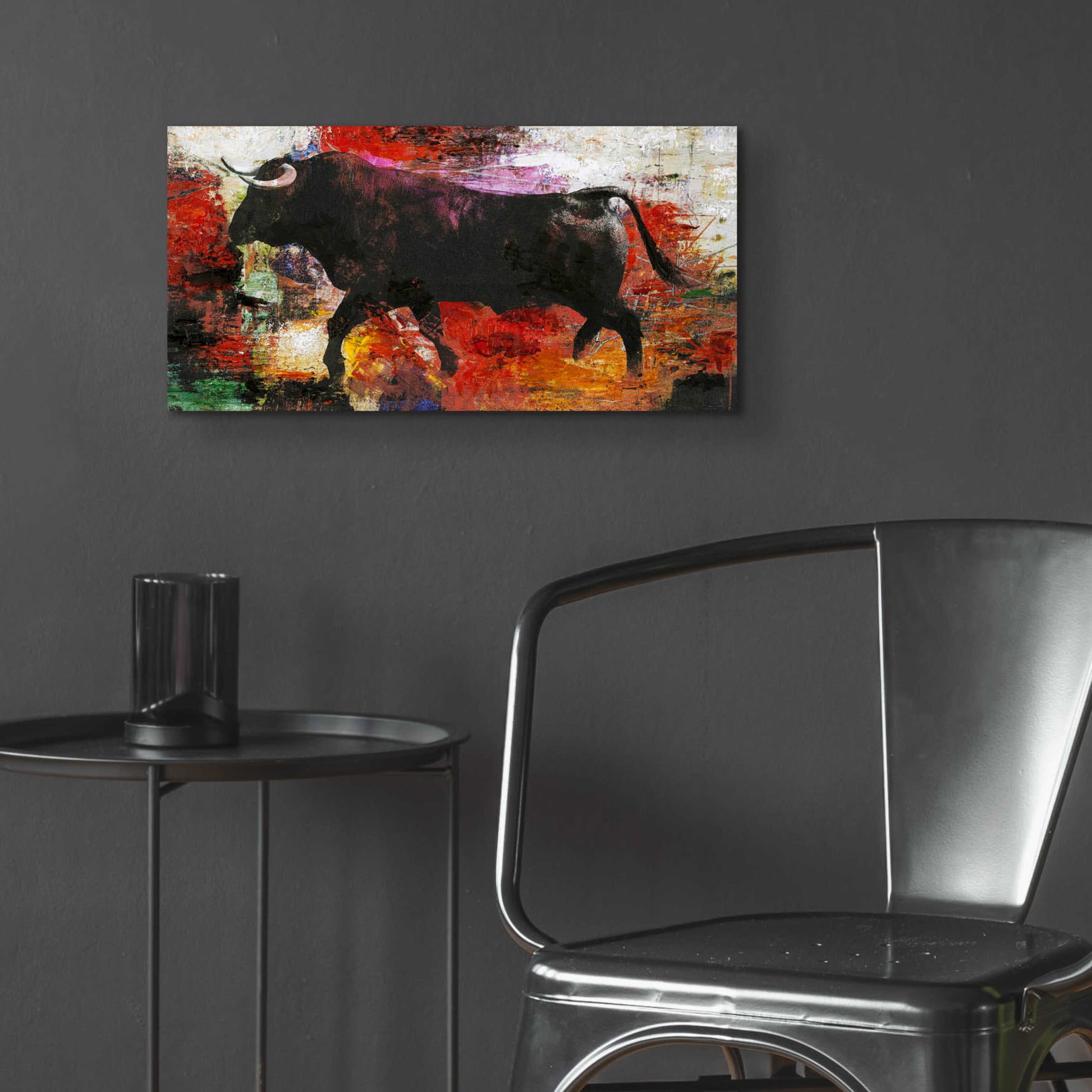 Epic Art 'Bull' by Design Fabrikken, Acrylic Glass Wall Art,24x12