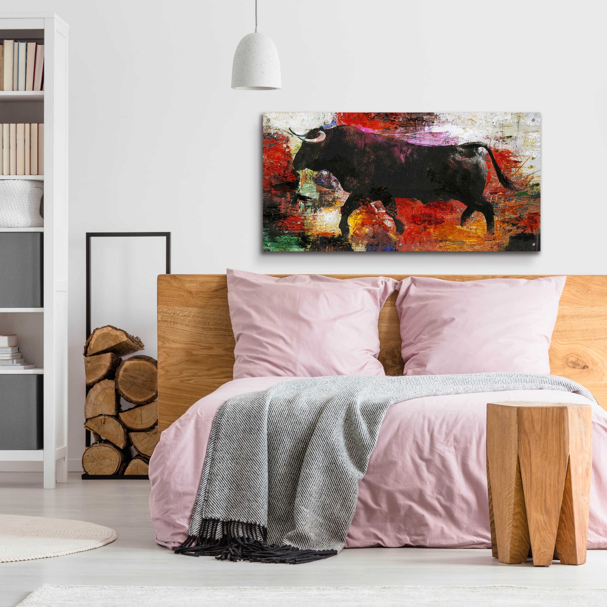 Epic Art 'Bull' by Design Fabrikken, Acrylic Glass Wall Art,48x24