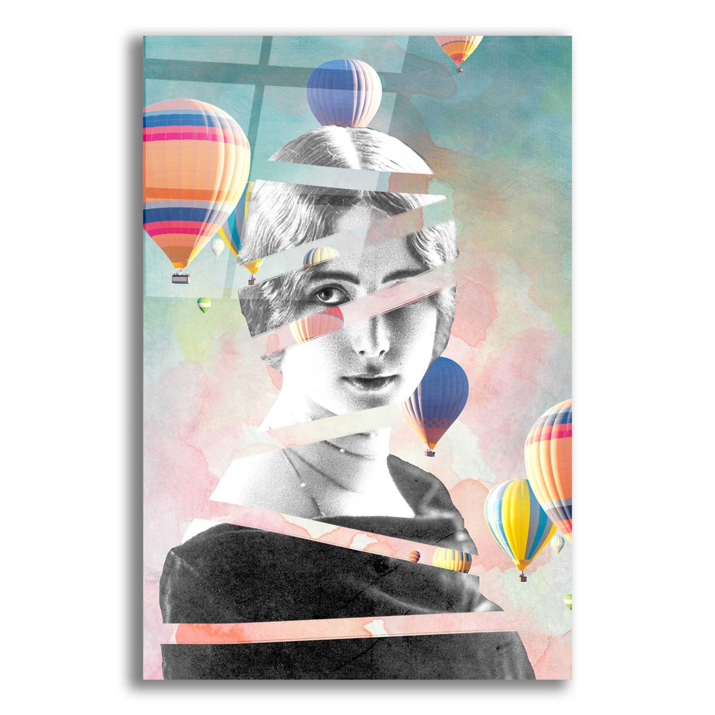 Epic Art 'Cleo De Merode Baloons' by Design Fabrikken, Acrylic Glass Wall Art,12x16