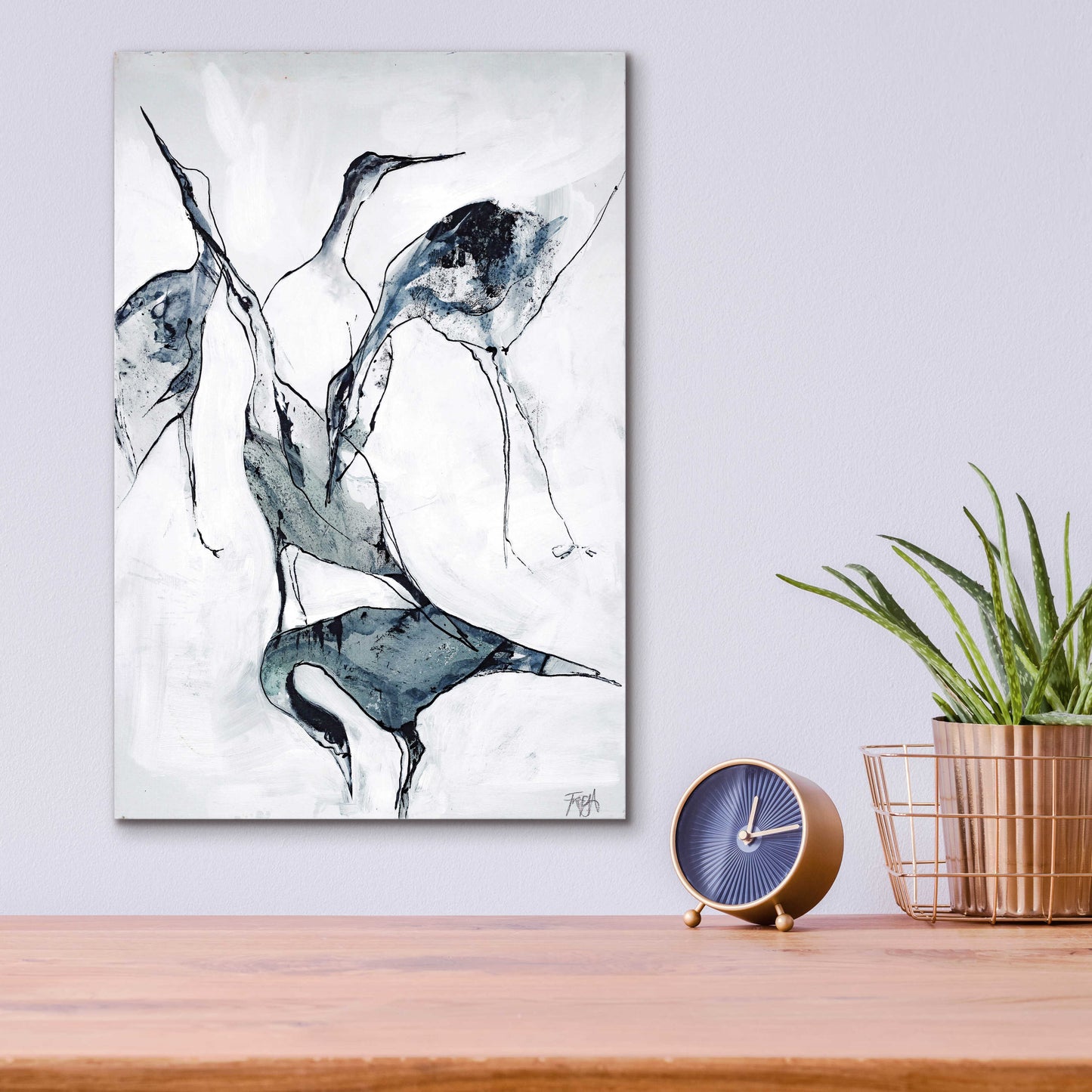 Epic Art 'Crane 1' by Design Fabrikken, Acrylic Glass Wall Art,12x16