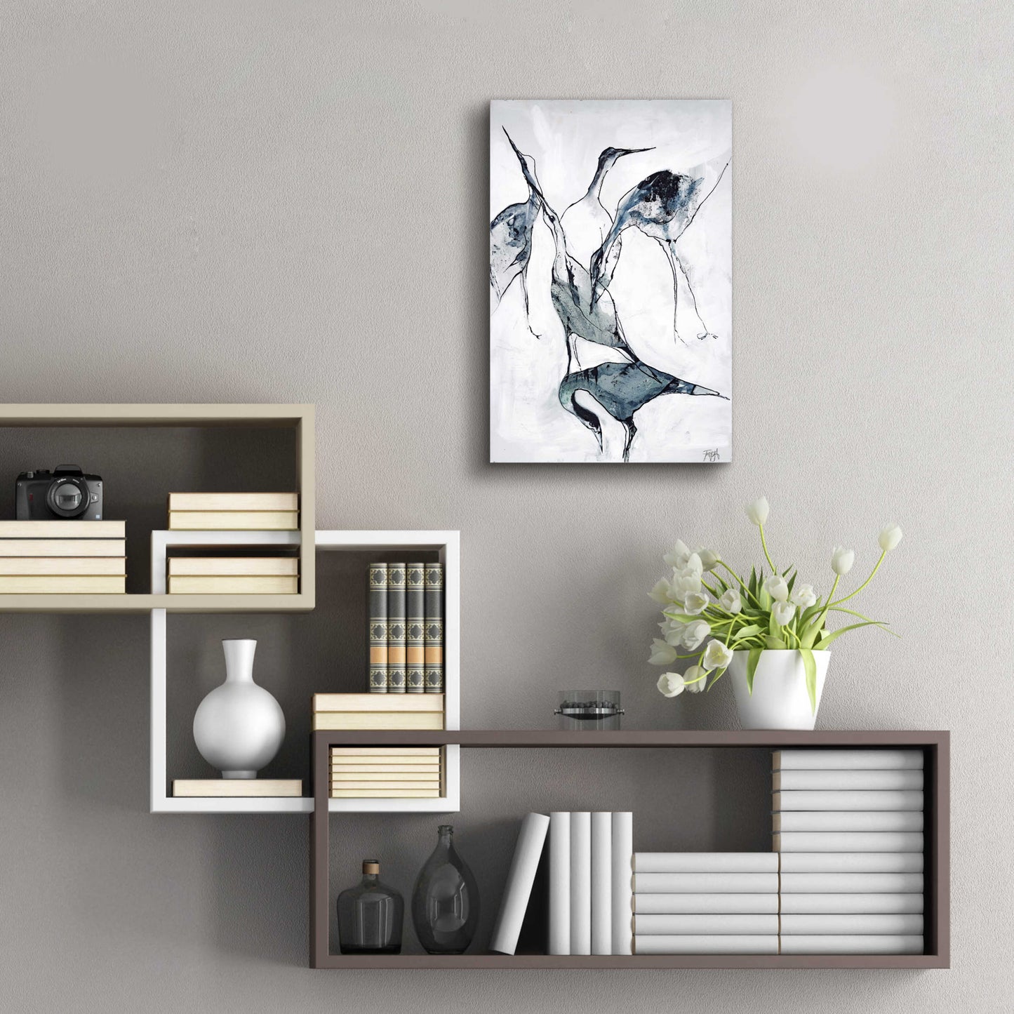 Epic Art 'Crane 1' by Design Fabrikken, Acrylic Glass Wall Art,16x24