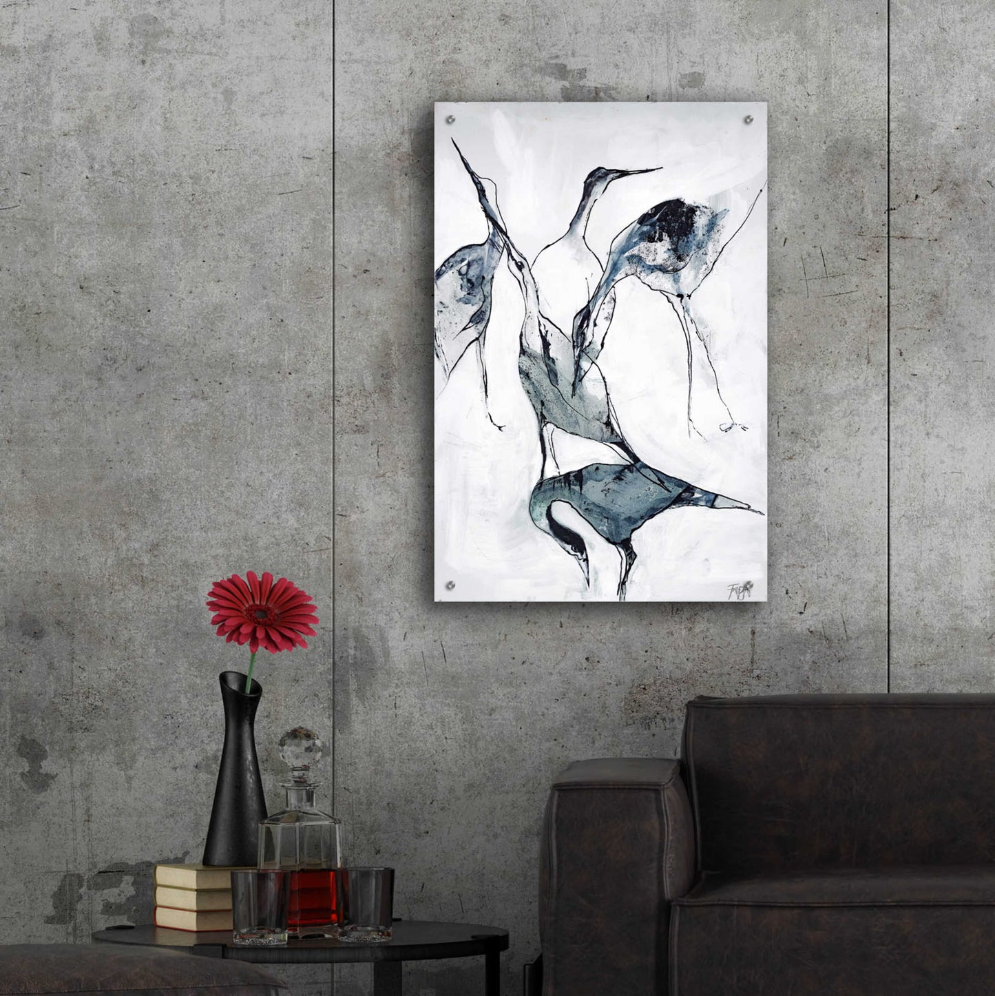 Epic Art 'Crane 1' by Design Fabrikken, Acrylic Glass Wall Art,24x36