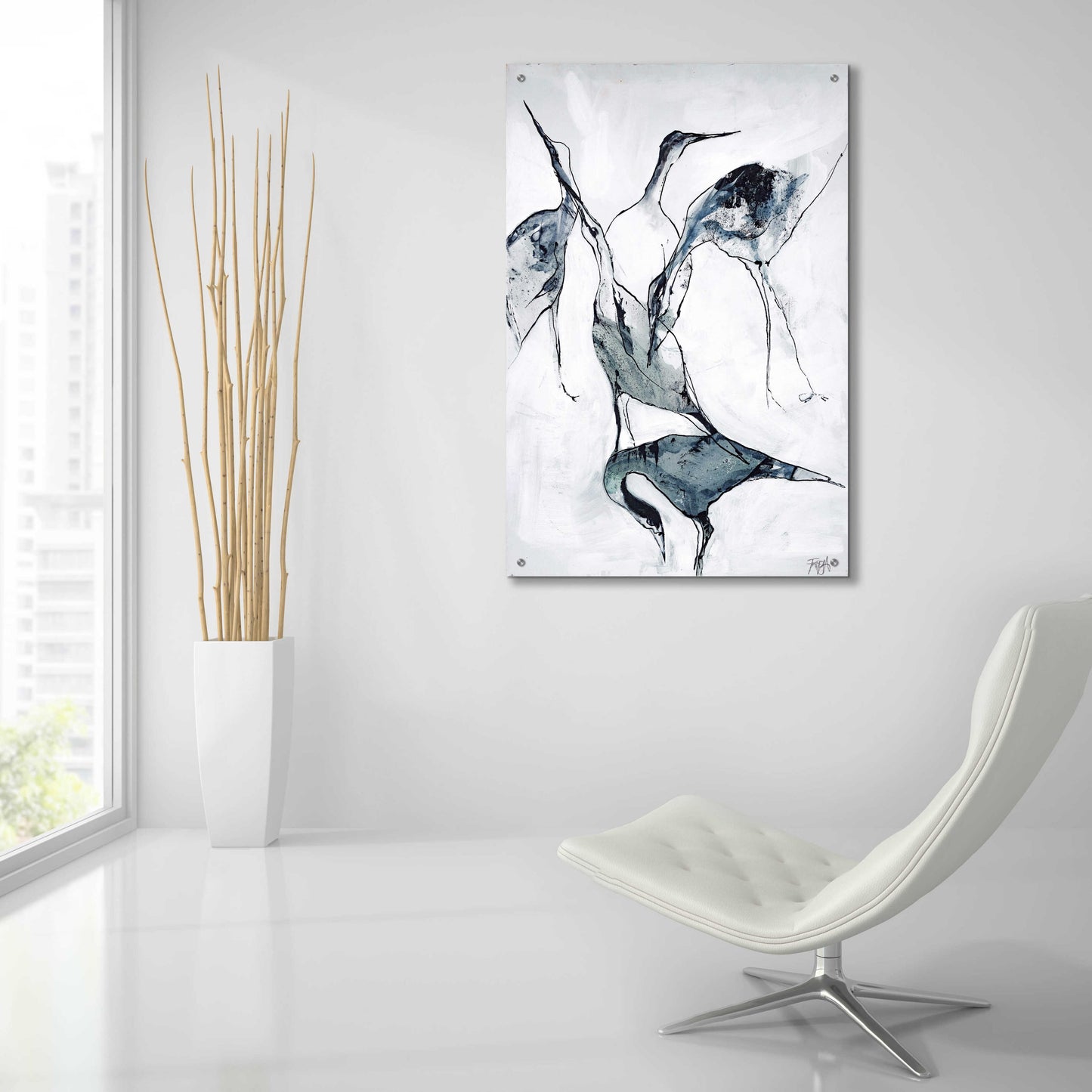 Epic Art 'Crane 1' by Design Fabrikken, Acrylic Glass Wall Art,24x36