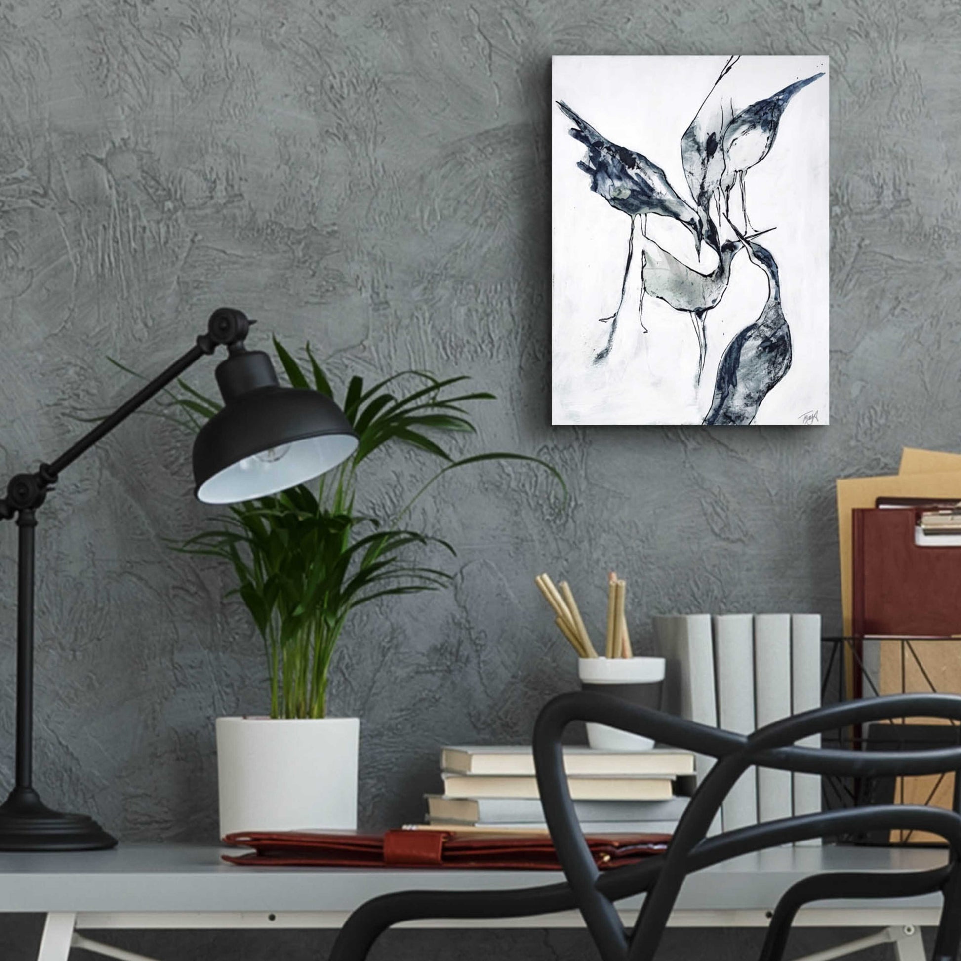 Epic Art 'Crane 2' by Design Fabrikken, Acrylic Glass Wall Art,12x16