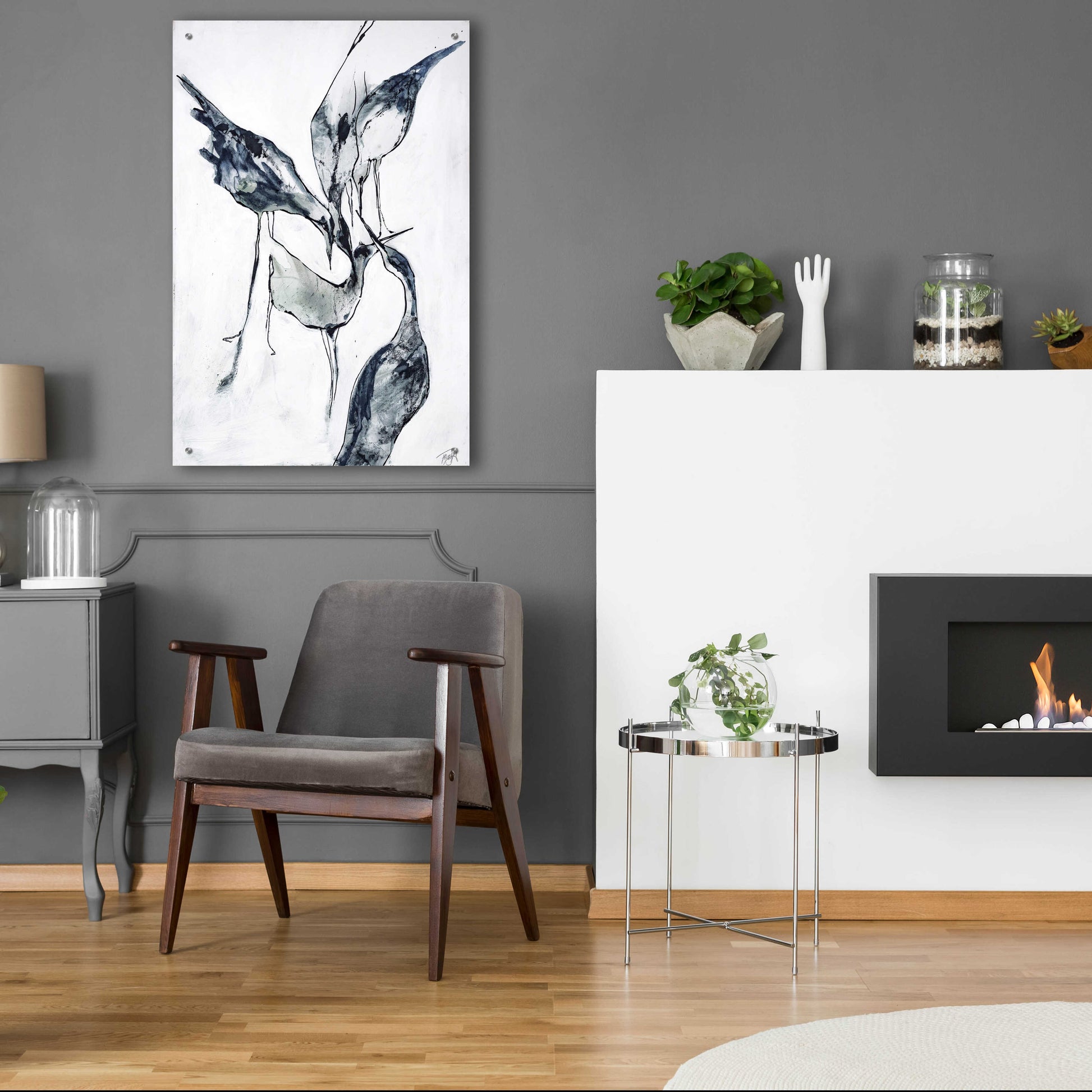 Epic Art 'Crane 2' by Design Fabrikken, Acrylic Glass Wall Art,24x36