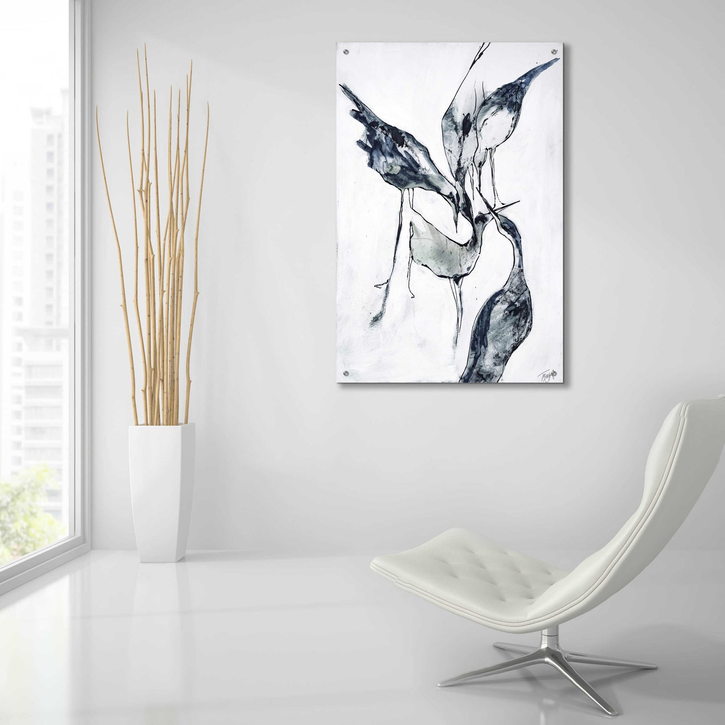 Epic Art 'Crane 2' by Design Fabrikken, Acrylic Glass Wall Art,24x36