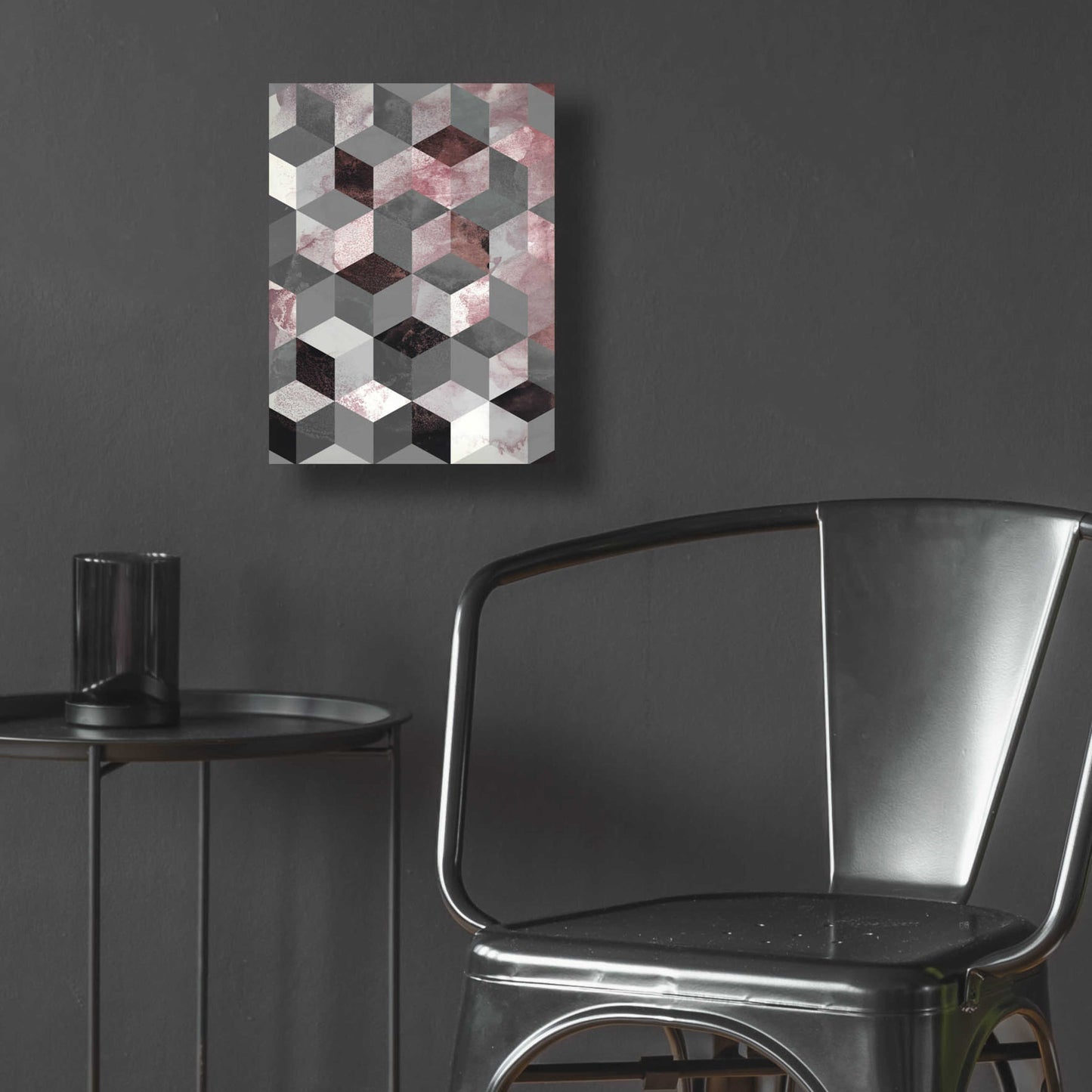 Epic Art 'Cubes Rose' by Design Fabrikken, Acrylic Glass Wall Art,12x16