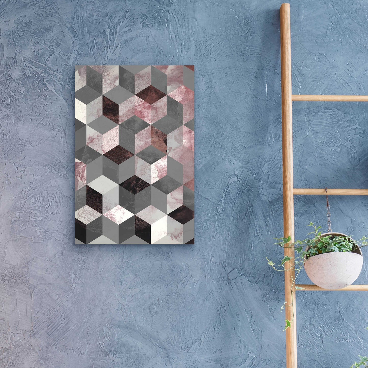 Epic Art 'Cubes Rose' by Design Fabrikken, Acrylic Glass Wall Art,16x24