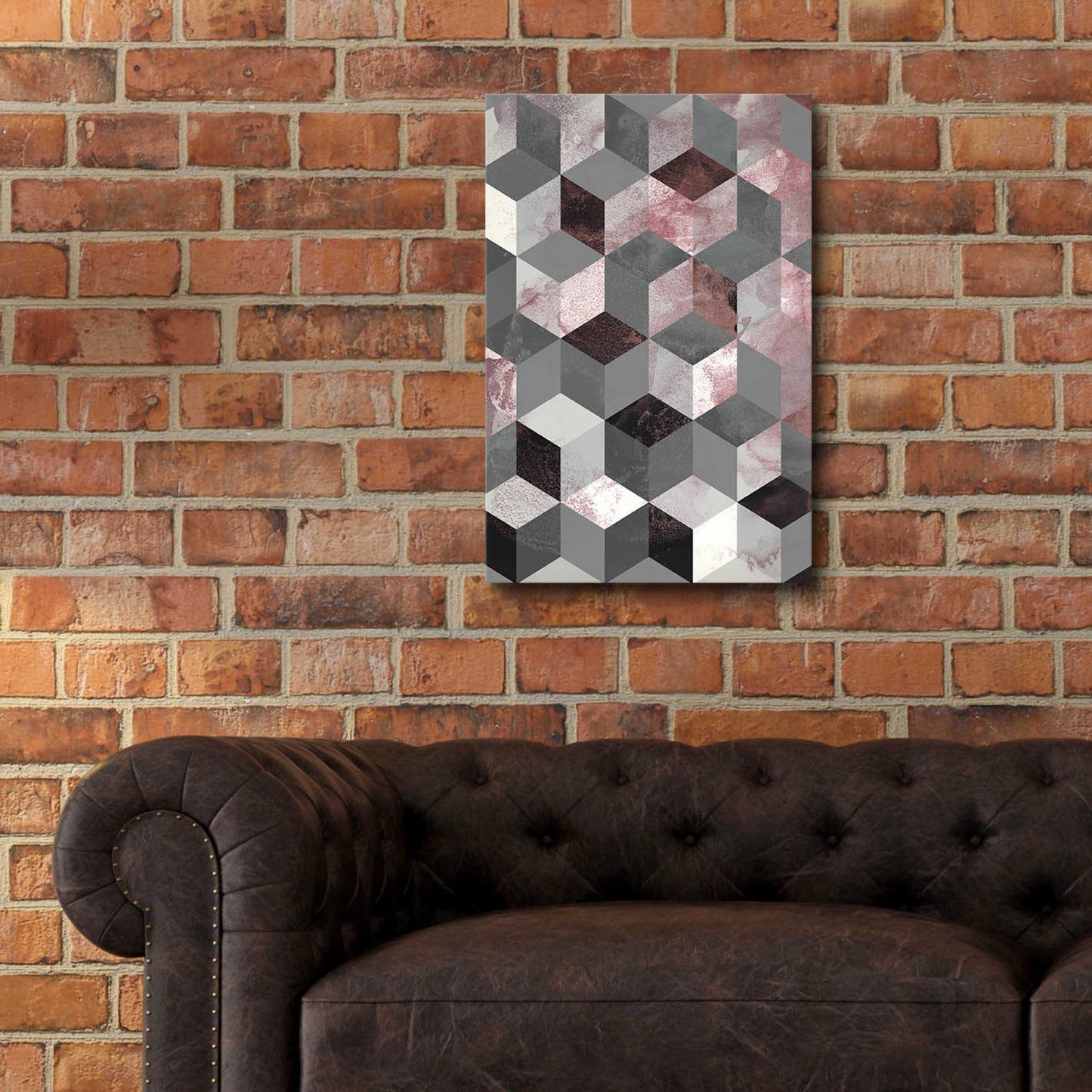 Epic Art 'Cubes Rose' by Design Fabrikken, Acrylic Glass Wall Art,16x24