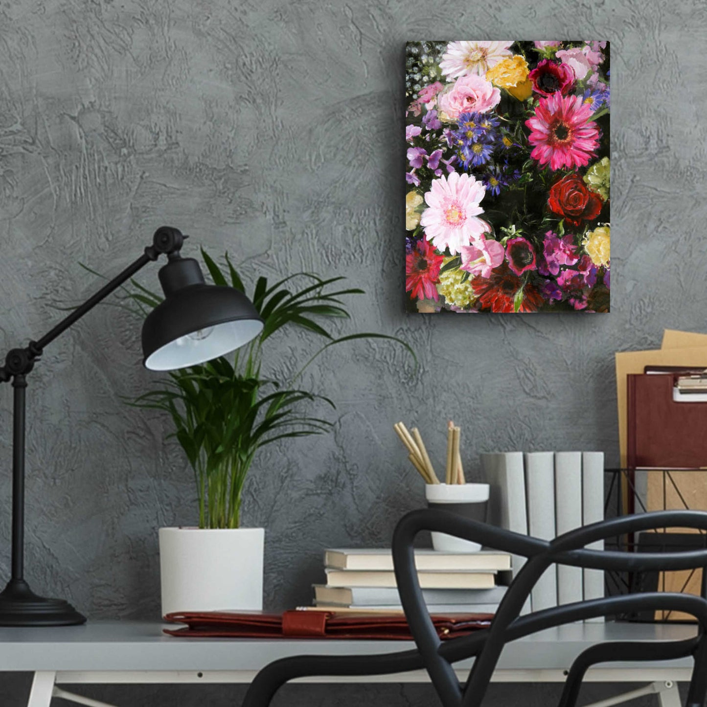 Epic Art 'Dark Blossom' by Design Fabrikken, Acrylic Glass Wall Art,12x16