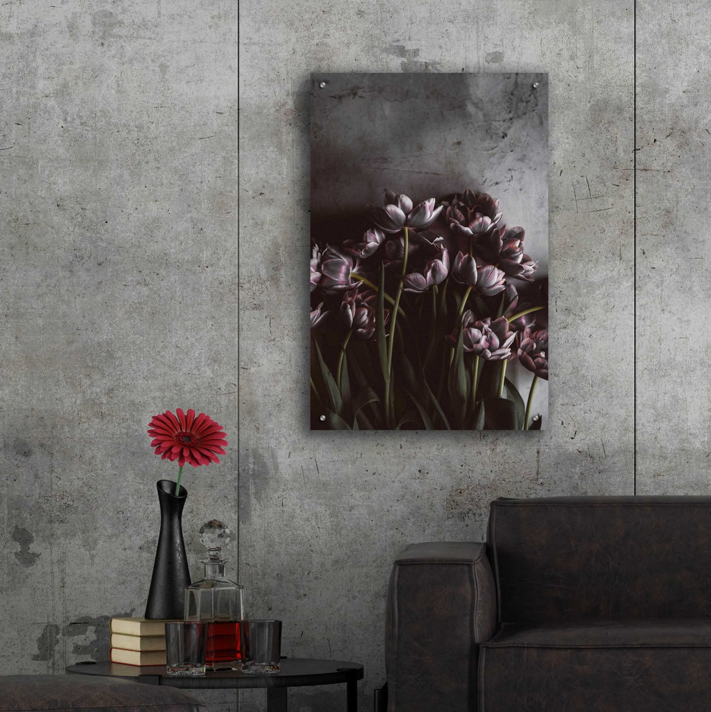 Epic Art 'Dark Tulips' by Design Fabrikken, Acrylic Glass Wall Art,24x36