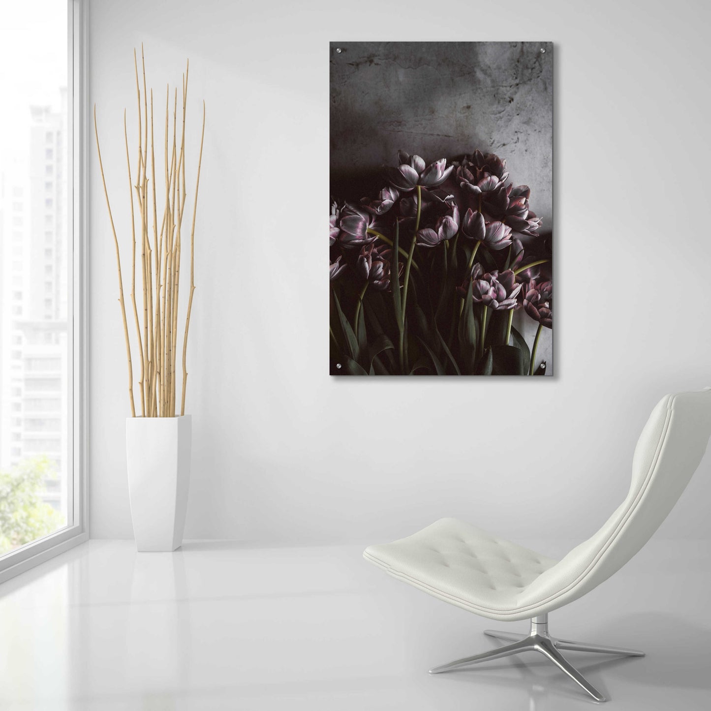 Epic Art 'Dark Tulips' by Design Fabrikken, Acrylic Glass Wall Art,24x36