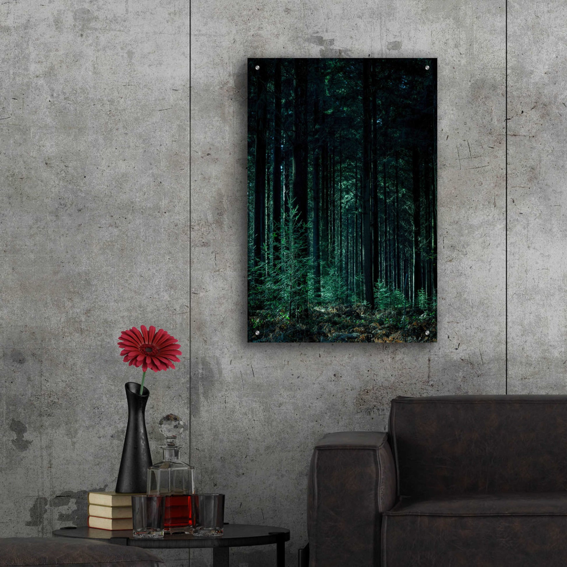 Epic Art 'Deep Green' by Design Fabrikken, Acrylic Glass Wall Art,24x36