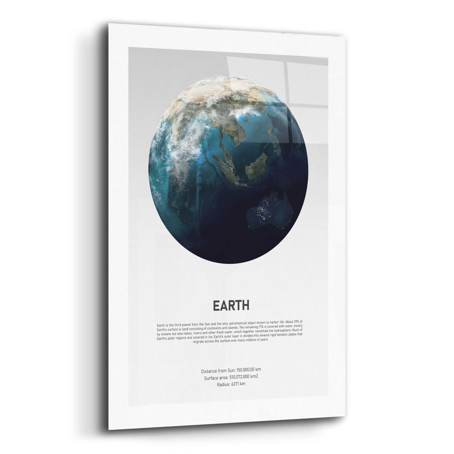 Epic Art 'Earth Light' by Design Fabrikken, Acrylic Glass Wall Art,12x16