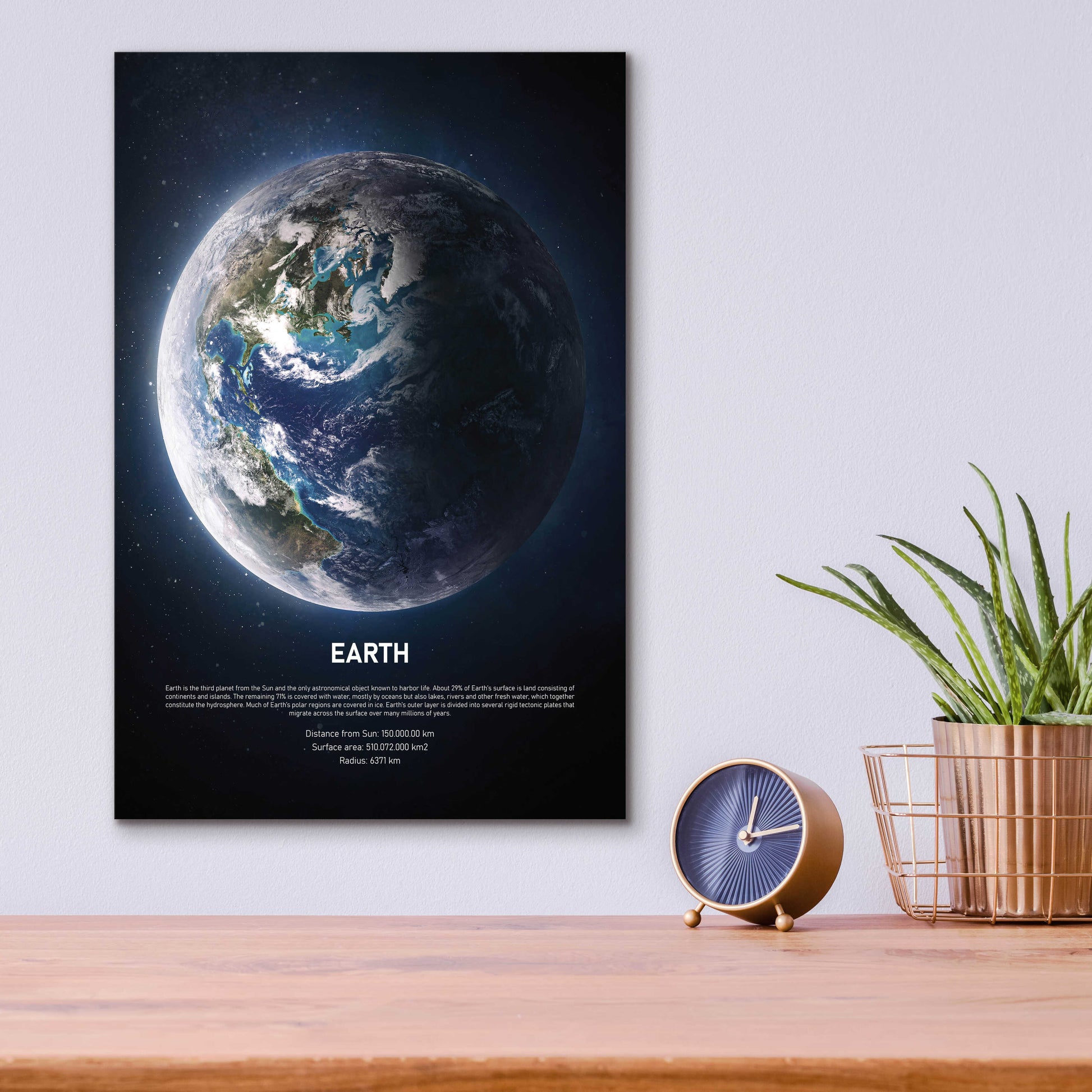 Epic Art 'Earth' by Design Fabrikken, Acrylic Glass Wall Art,12x16