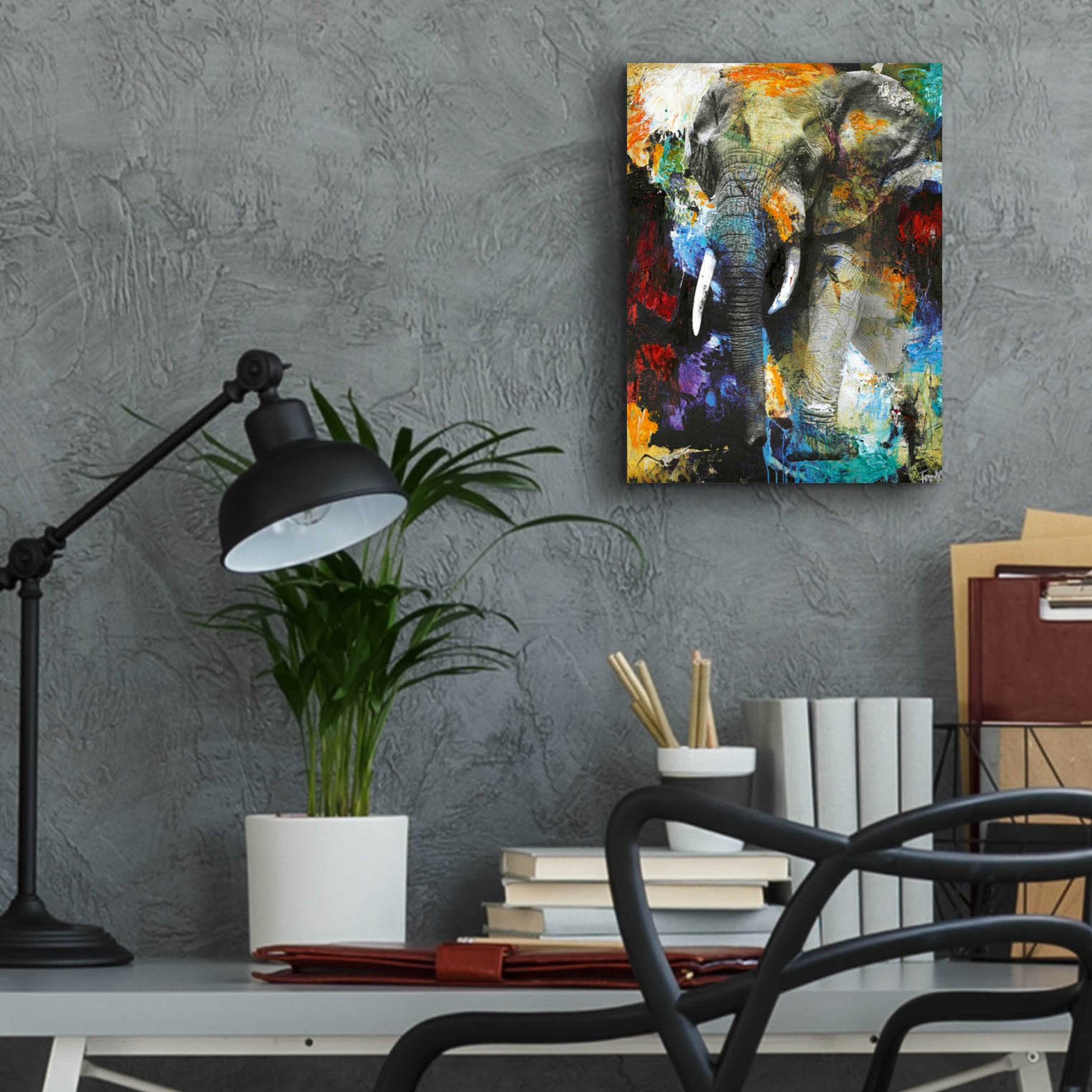 Epic Art 'Elephant' by Design Fabrikken, Acrylic Glass Wall Art,12x16