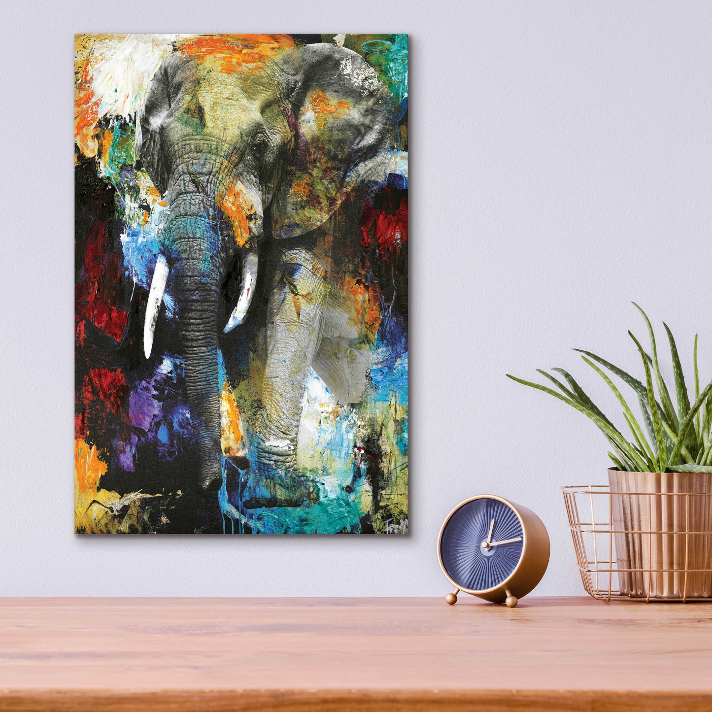 Epic Art 'Elephant' by Design Fabrikken, Acrylic Glass Wall Art,12x16