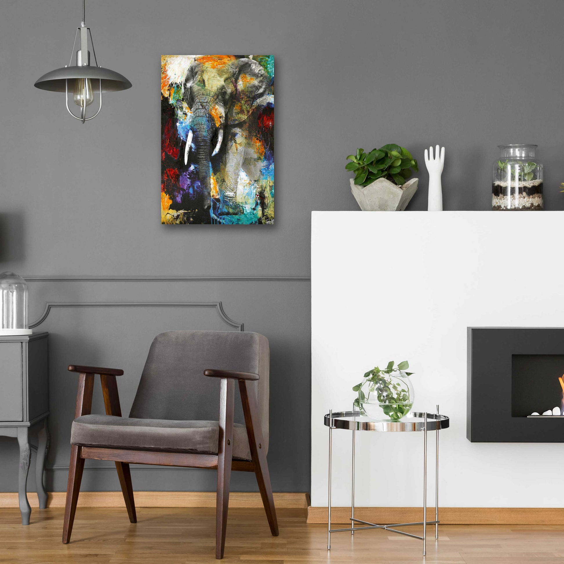 Epic Art 'Elephant' by Design Fabrikken, Acrylic Glass Wall Art,16x24