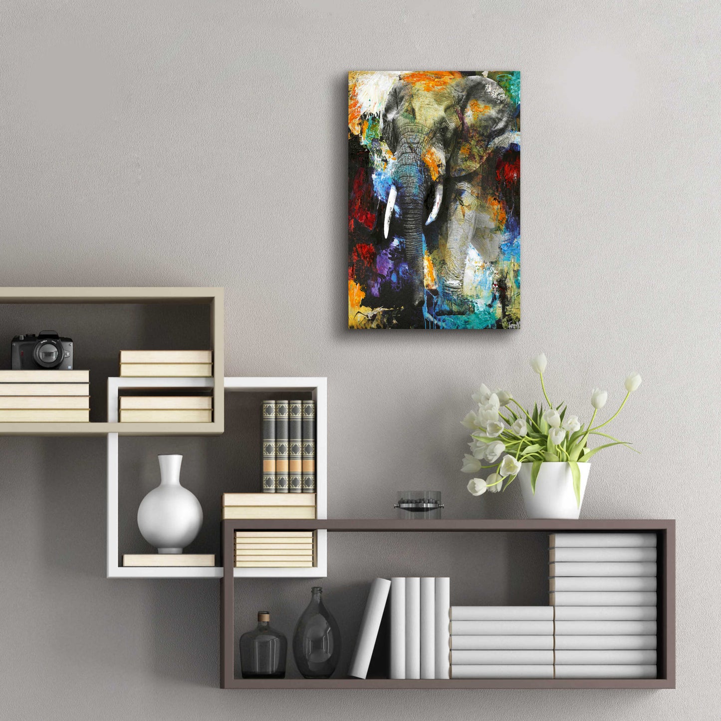 Epic Art 'Elephant' by Design Fabrikken, Acrylic Glass Wall Art,16x24